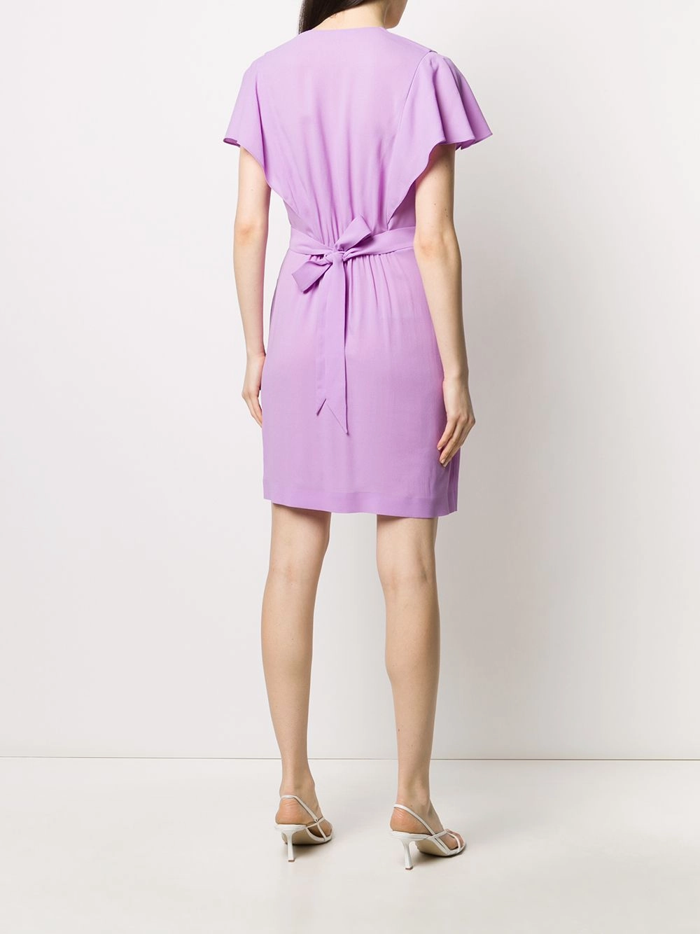 Date Vibe V NECK TIE WAIST DRESS