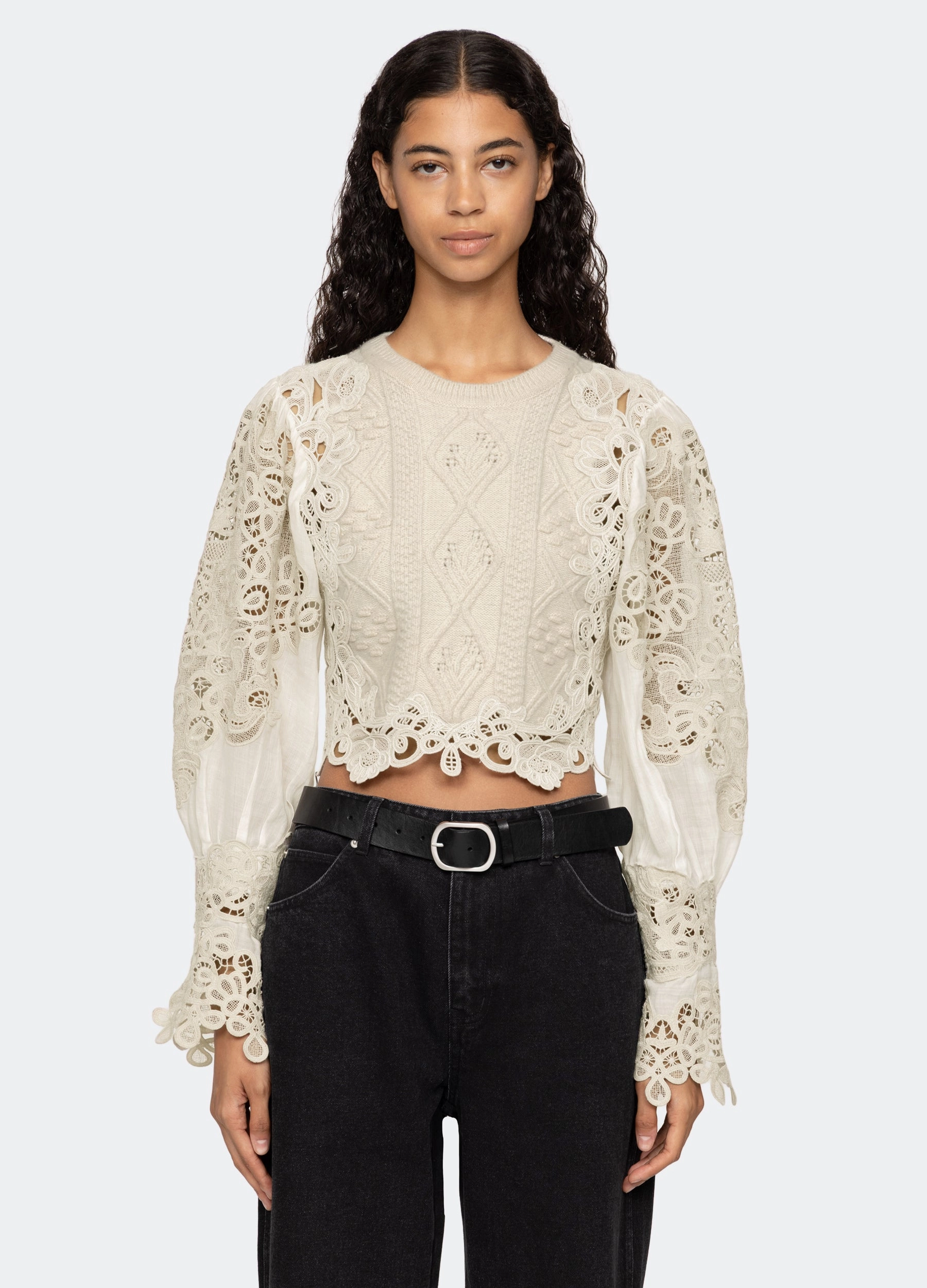 Double Stitched Seams Vania Sweater
