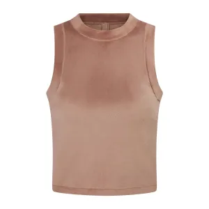 VELOUR CREW NECK TANK | SIENNA