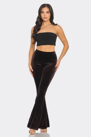 Velvet Long Flared Pants