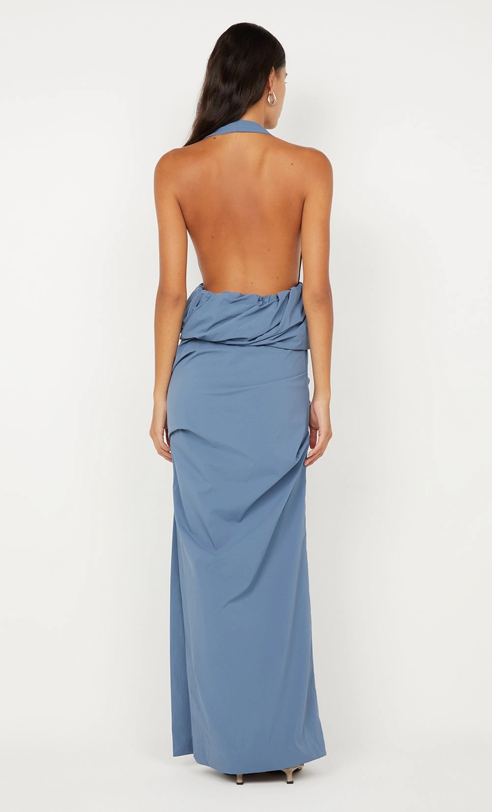 PRISCILLA BUBBLE MAXI DRESS - STEEL BLUE Street Ready