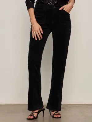 Velveteen Brook Bootcut Pant Black Petite Sizing Soft Texture AntiOdorTreatment