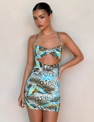 VERA MINI DRESS - MULTI : ANIMAL : BUTTERFLY ANIMAL Air Comfort