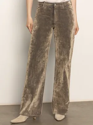 Cadence Relaxed Straight Jean Light Bronze Sandblasted Details Modern Design
