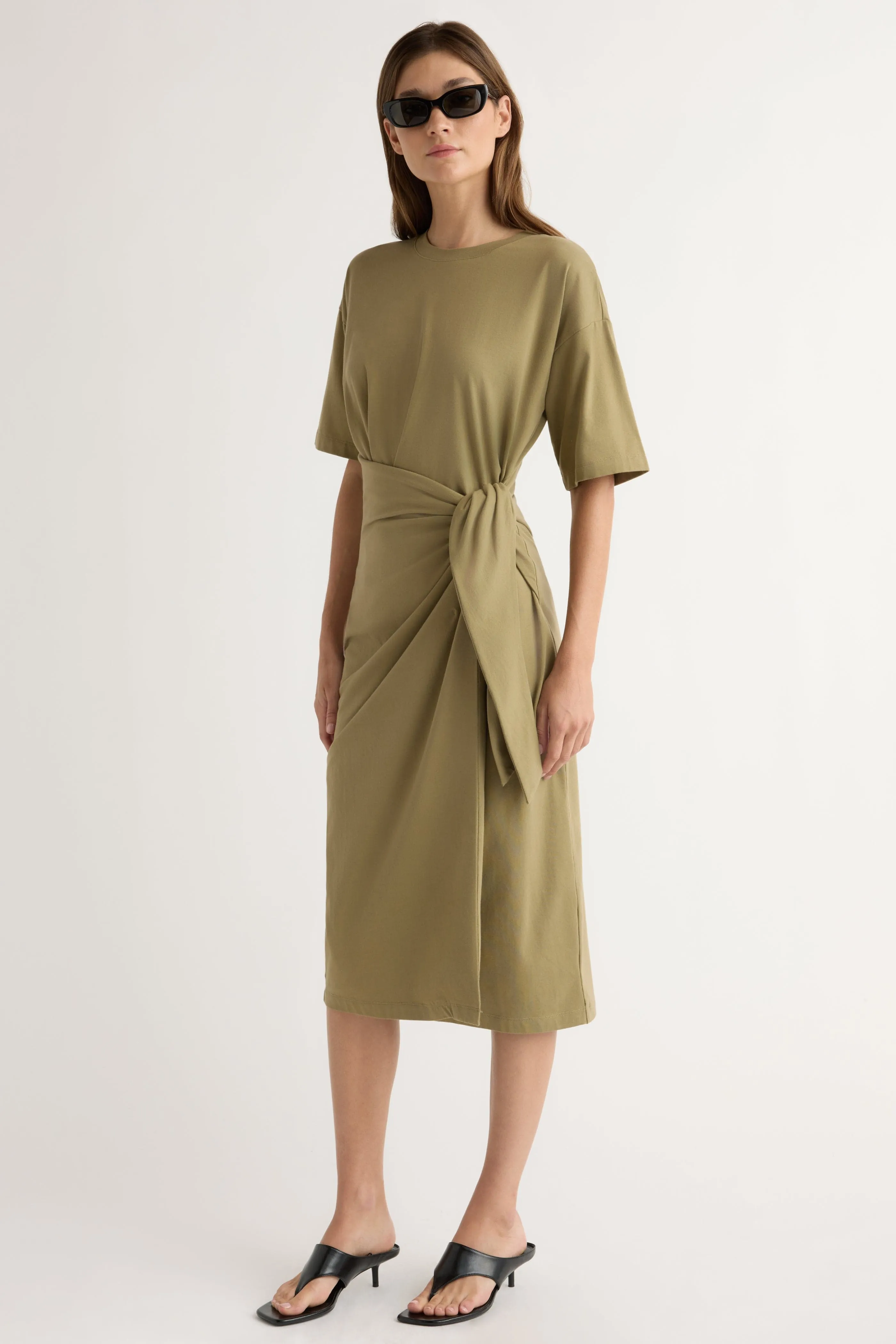 Noa Organic Cotton T-Shirt Wrap Dress All Fitwear Daywear Fit