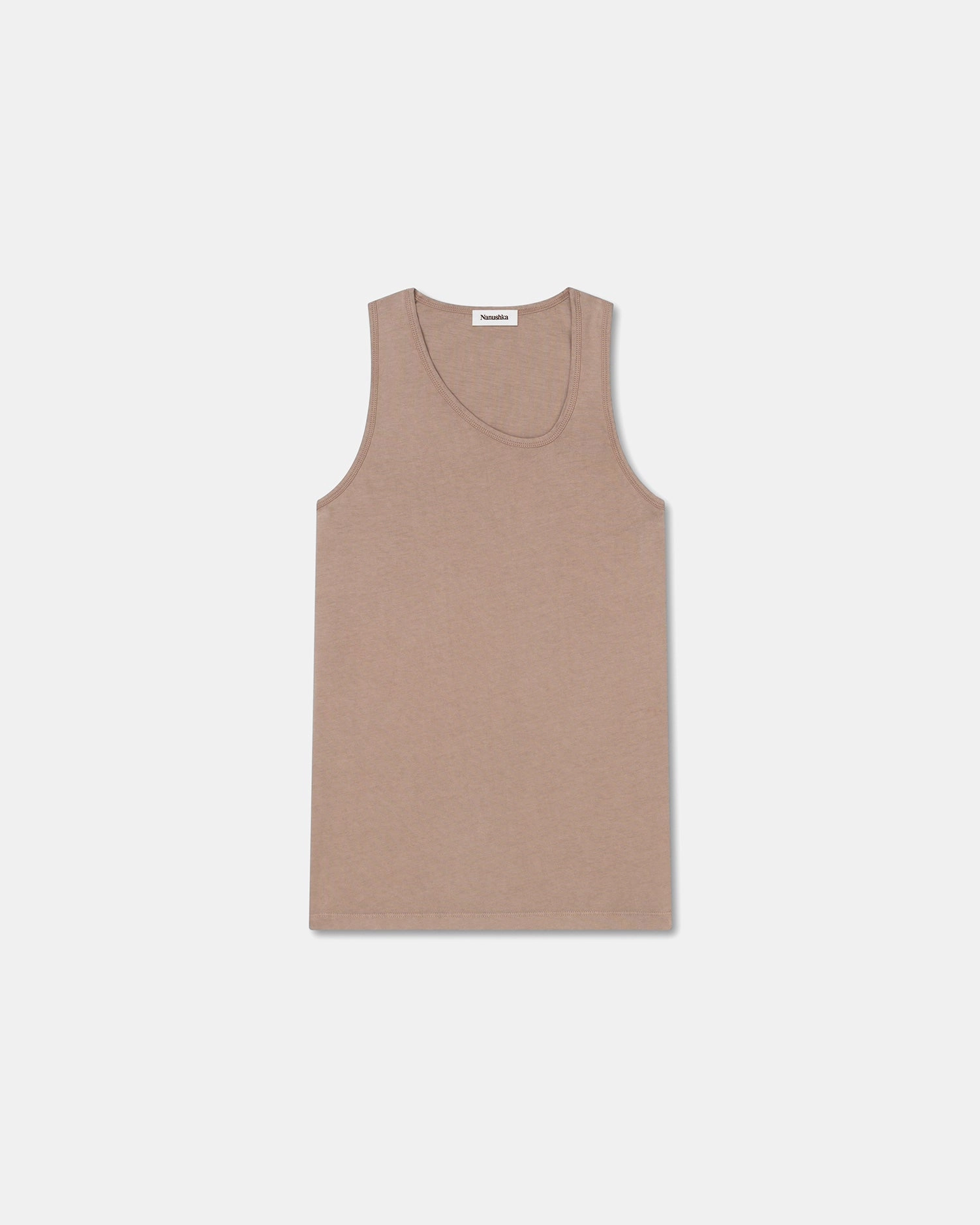 Aziz - Organically Grown Cotton Tank Top - Nut LatticeKnit