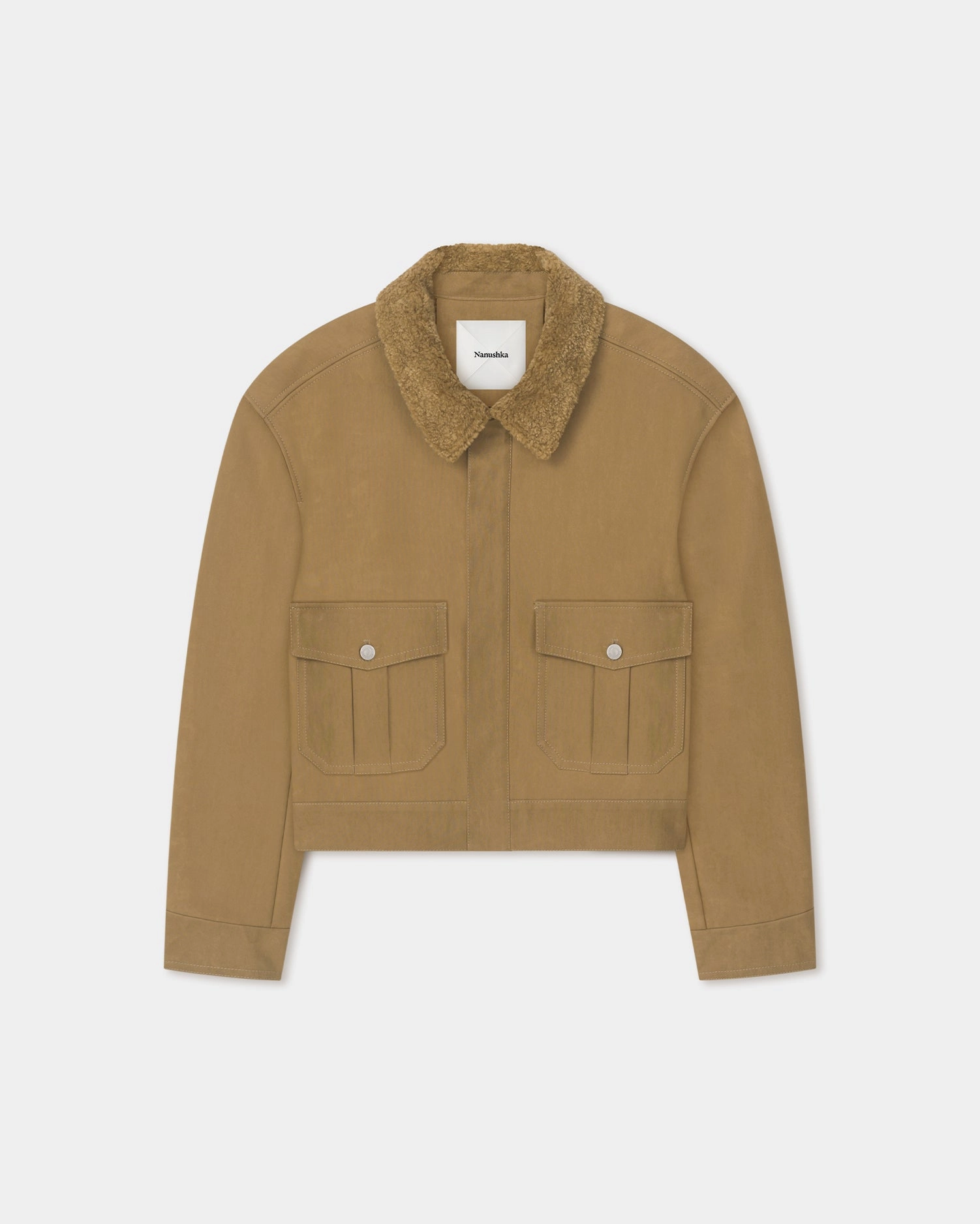 Running clothes for children vintage Nowell - Wax Cotton Jacket - Yellow Khaki