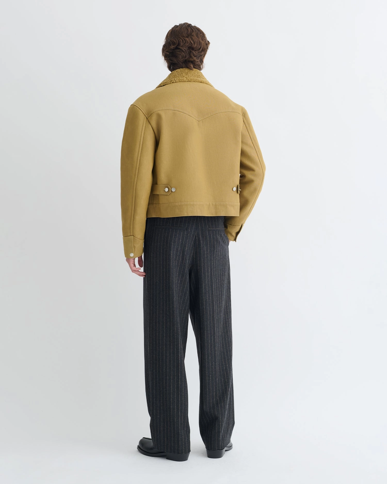 Nowell - Wax Cotton Jacket - Yellow Khaki Glossy Play - wear