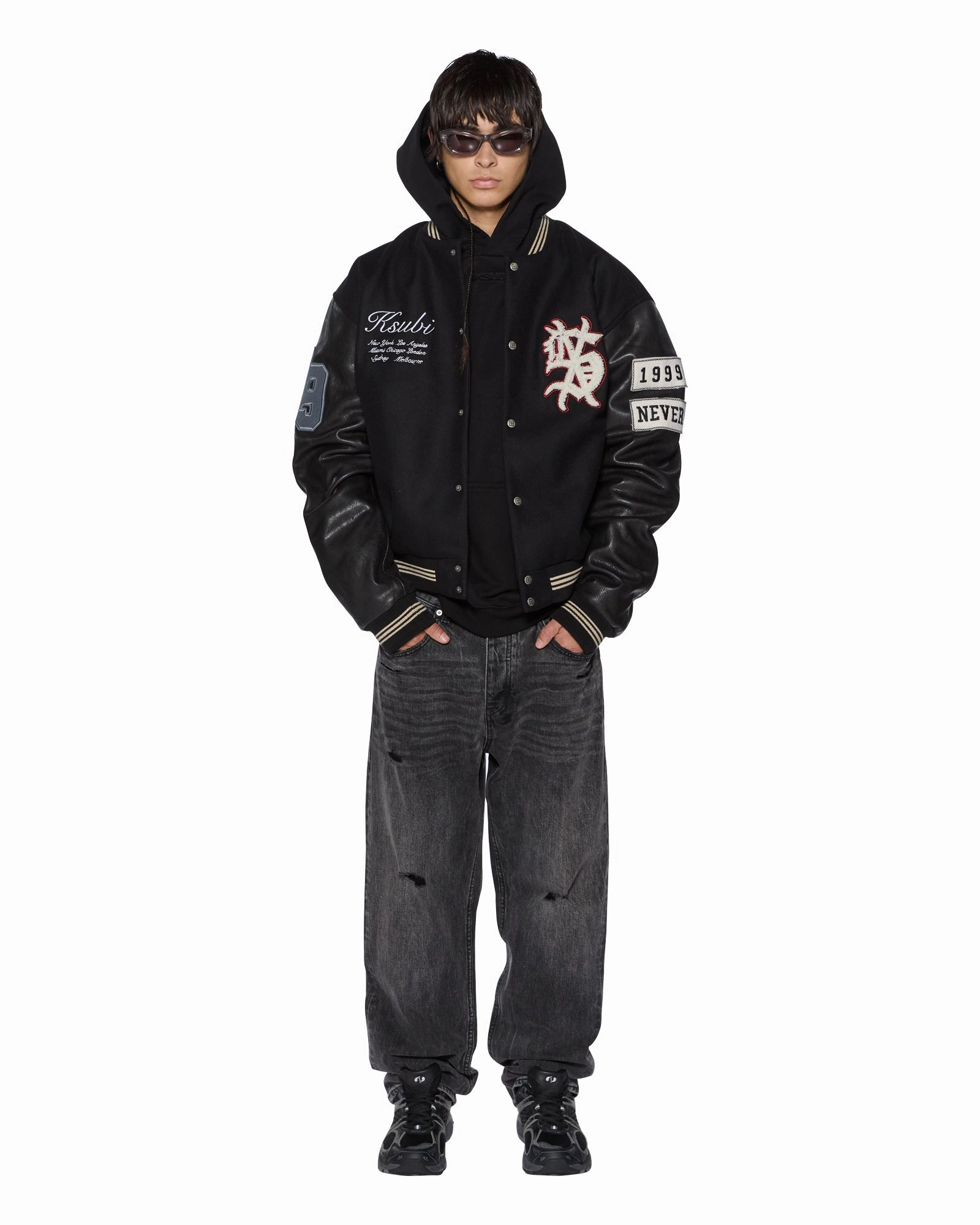 AbrasionResistant Multi Panel Construction INTRUDER EKCESS HOODIE JET BLACK