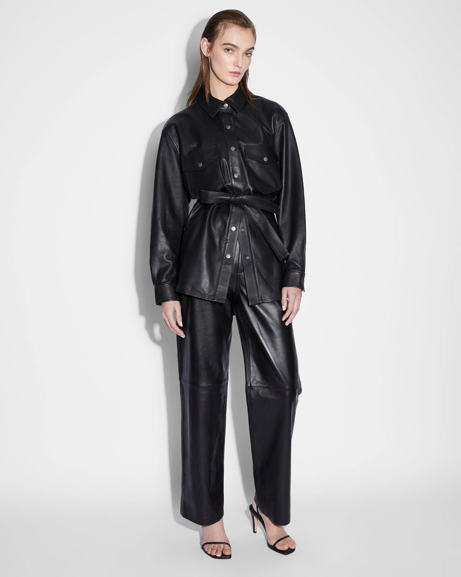 VOYAGER SHACKET BLACK LEATHER Athletic Wear