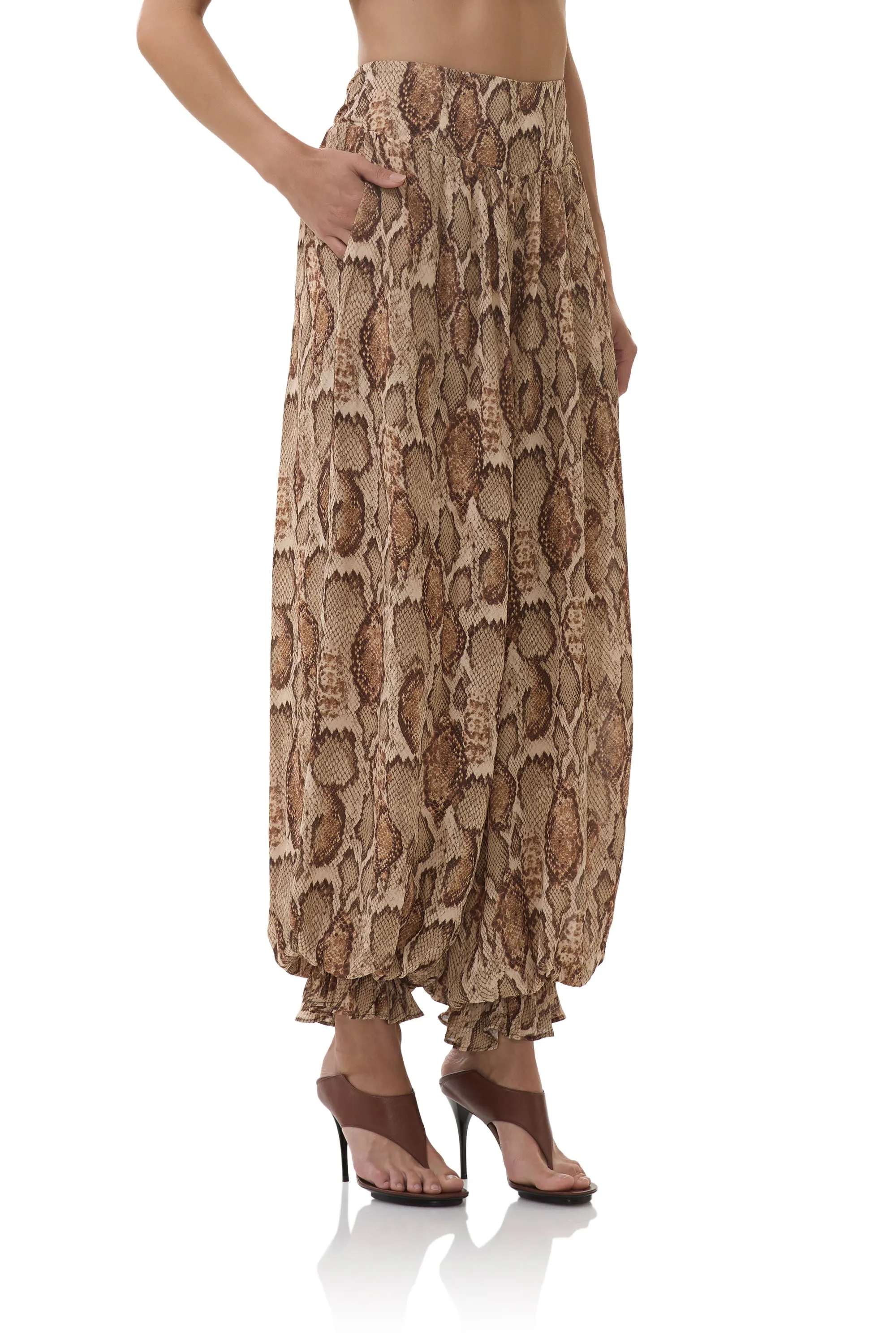 Vesper Pant - Sand Snake Minimalist Waist Smart Look
