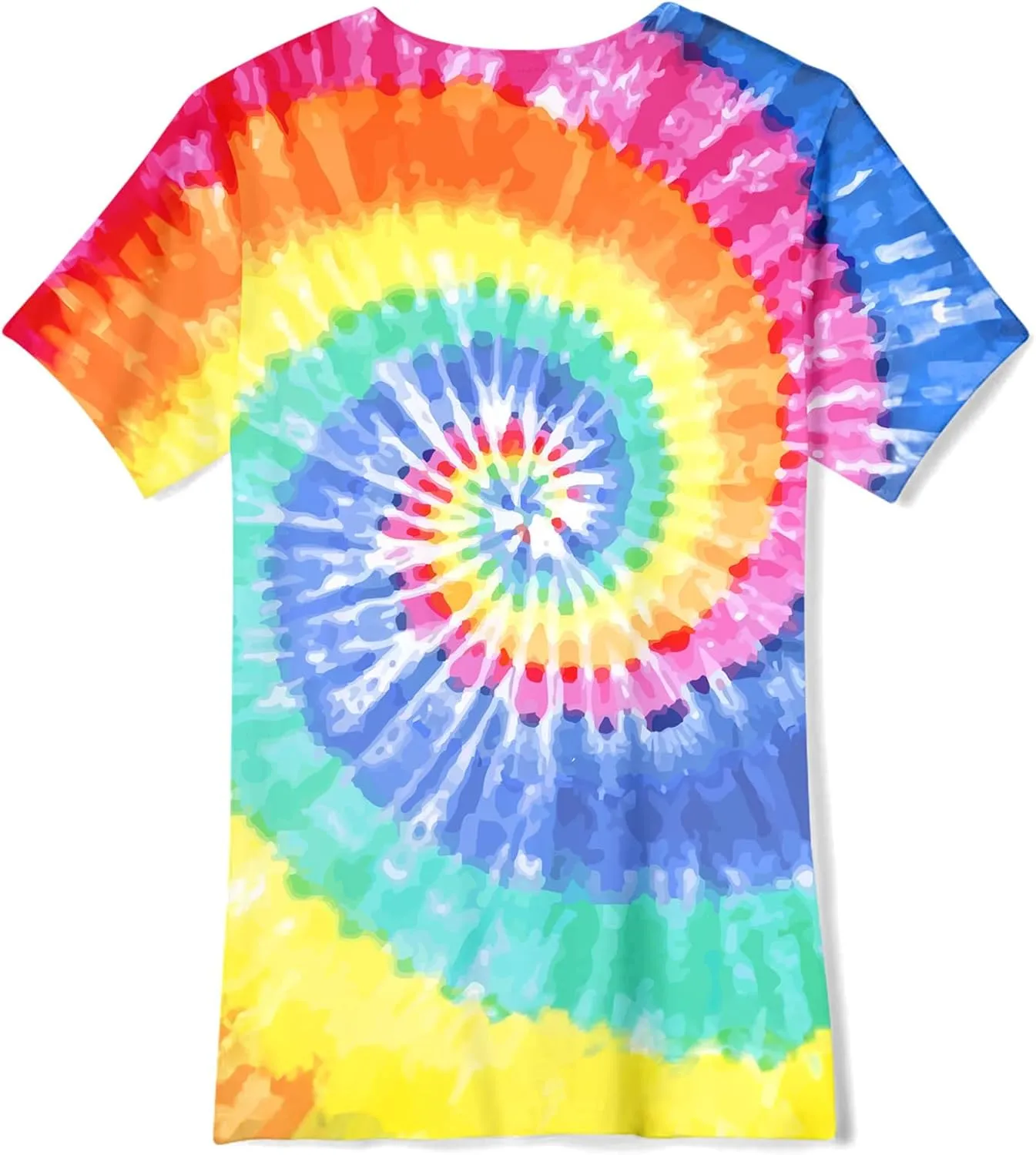 Vieille Kids Tie Dye Shirt Girls Boys Short Sleeve T-Shirts Hippies Senior Tees Tops 7-12 Years