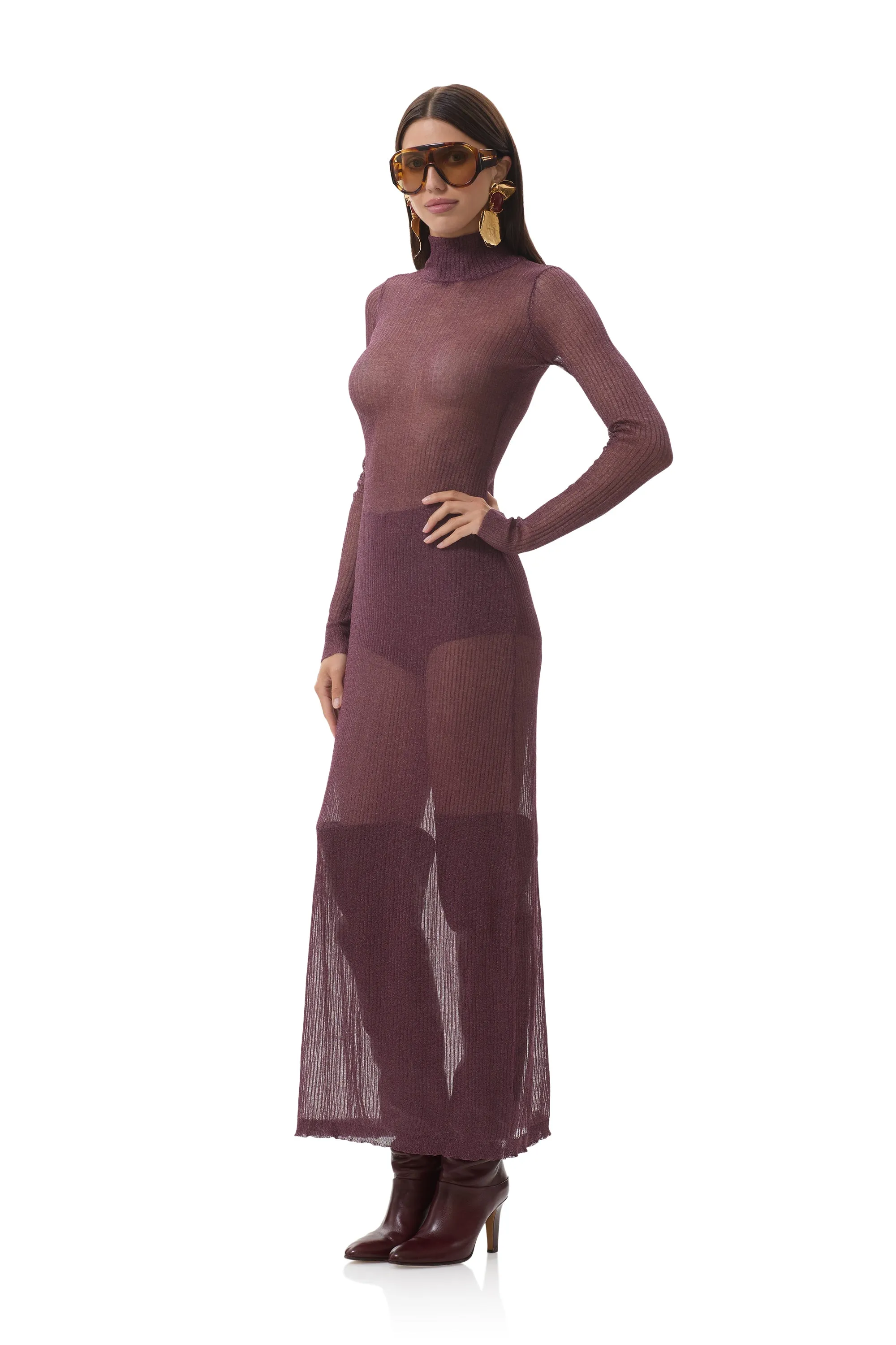 Vilas Dress - Fig Modern Fit