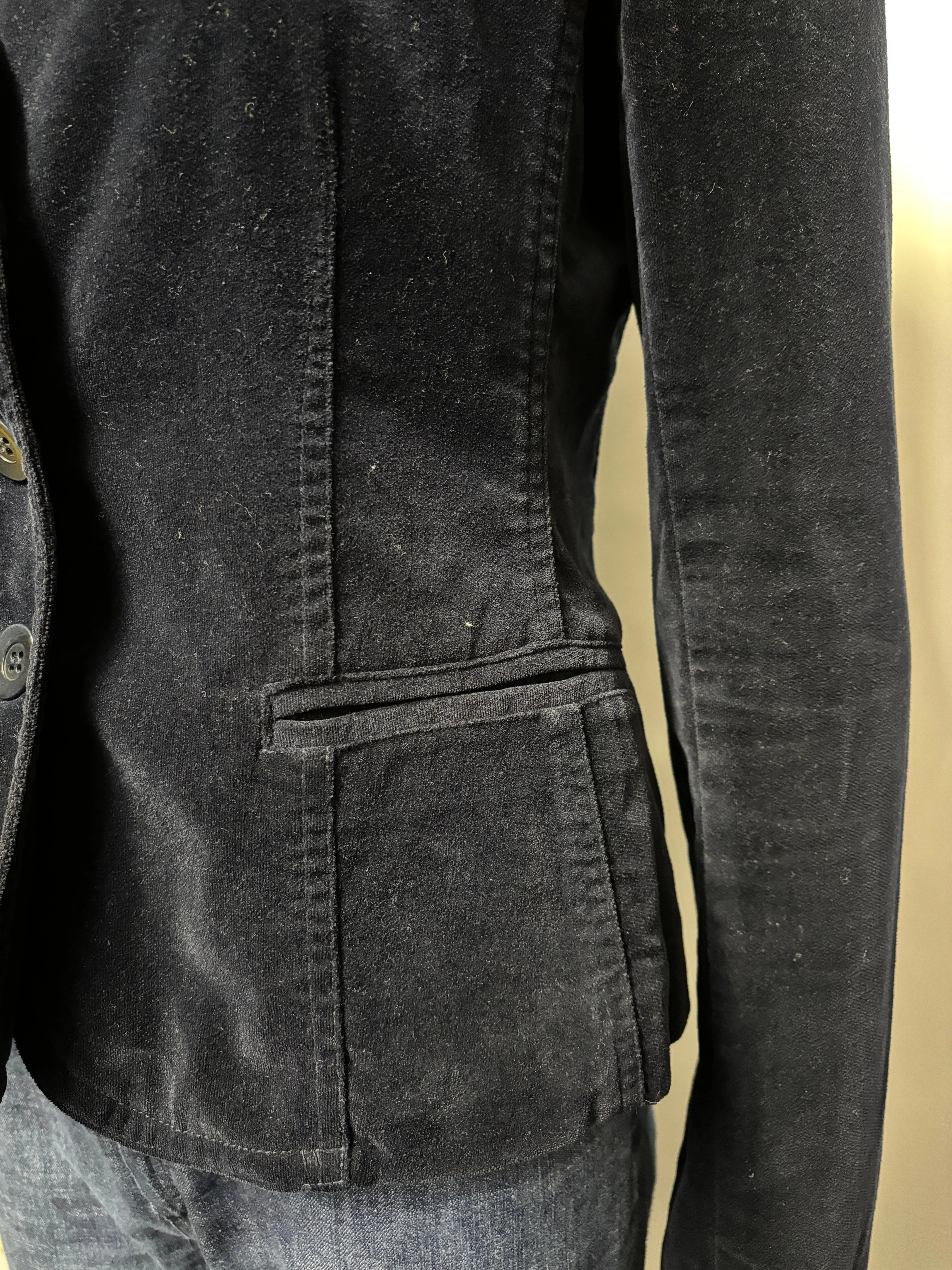 Vince Navy Blue Velvet Blazer 8
