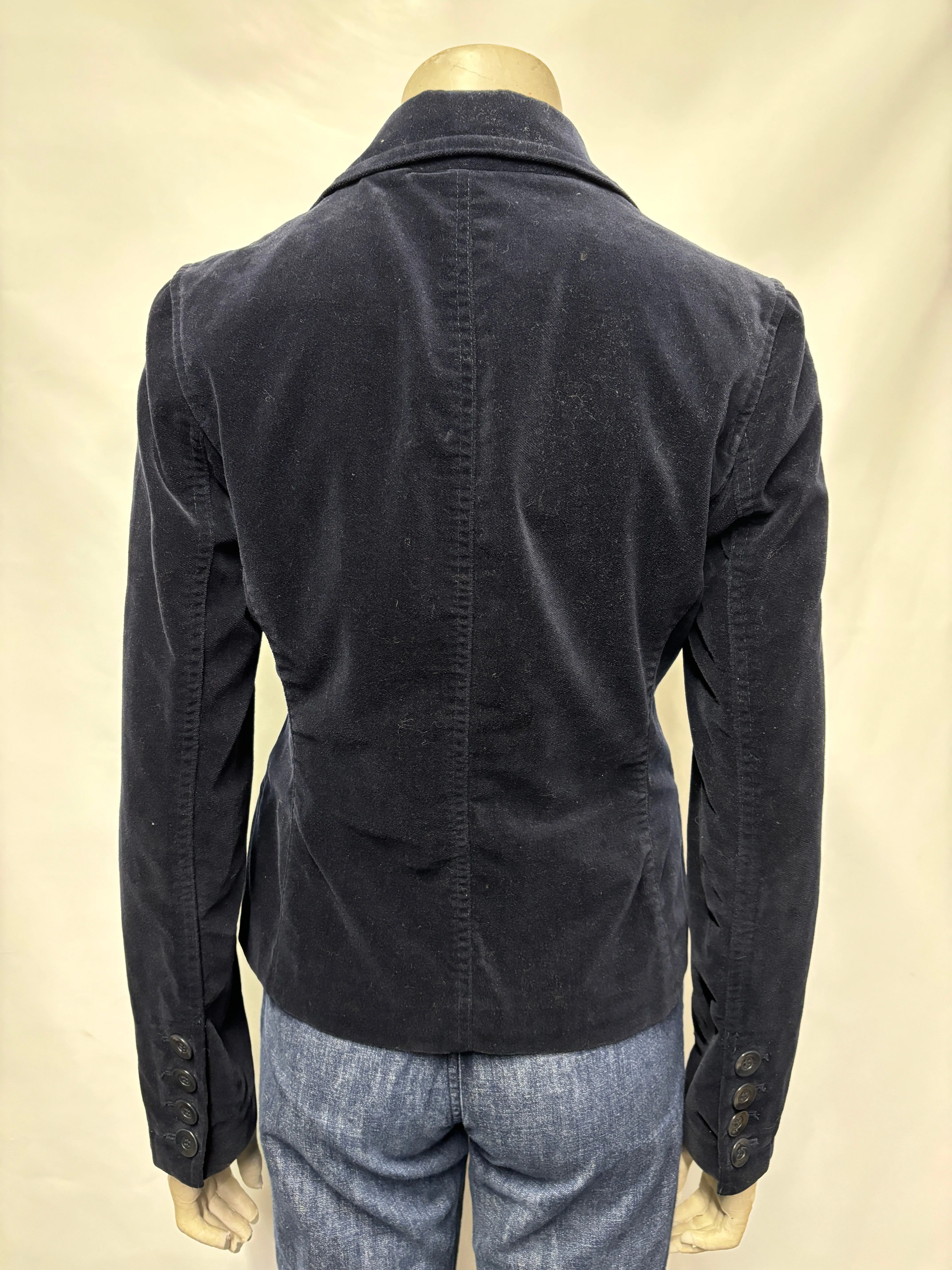 Vince Navy Blue Velvet Blazer 8
