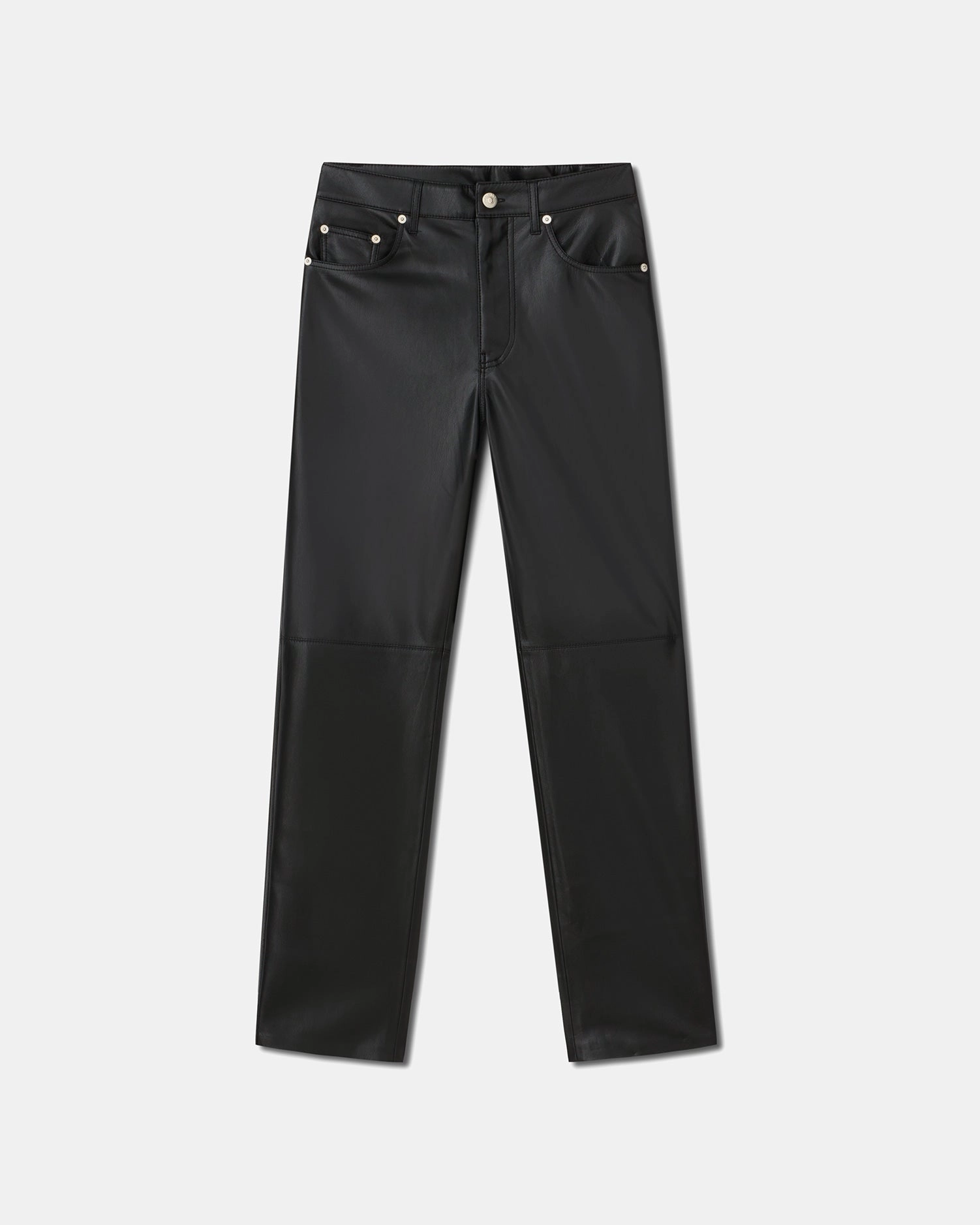 Vinni - Okobor? Alt-Leather Pants - Black Smart Casual Chic Design Wear