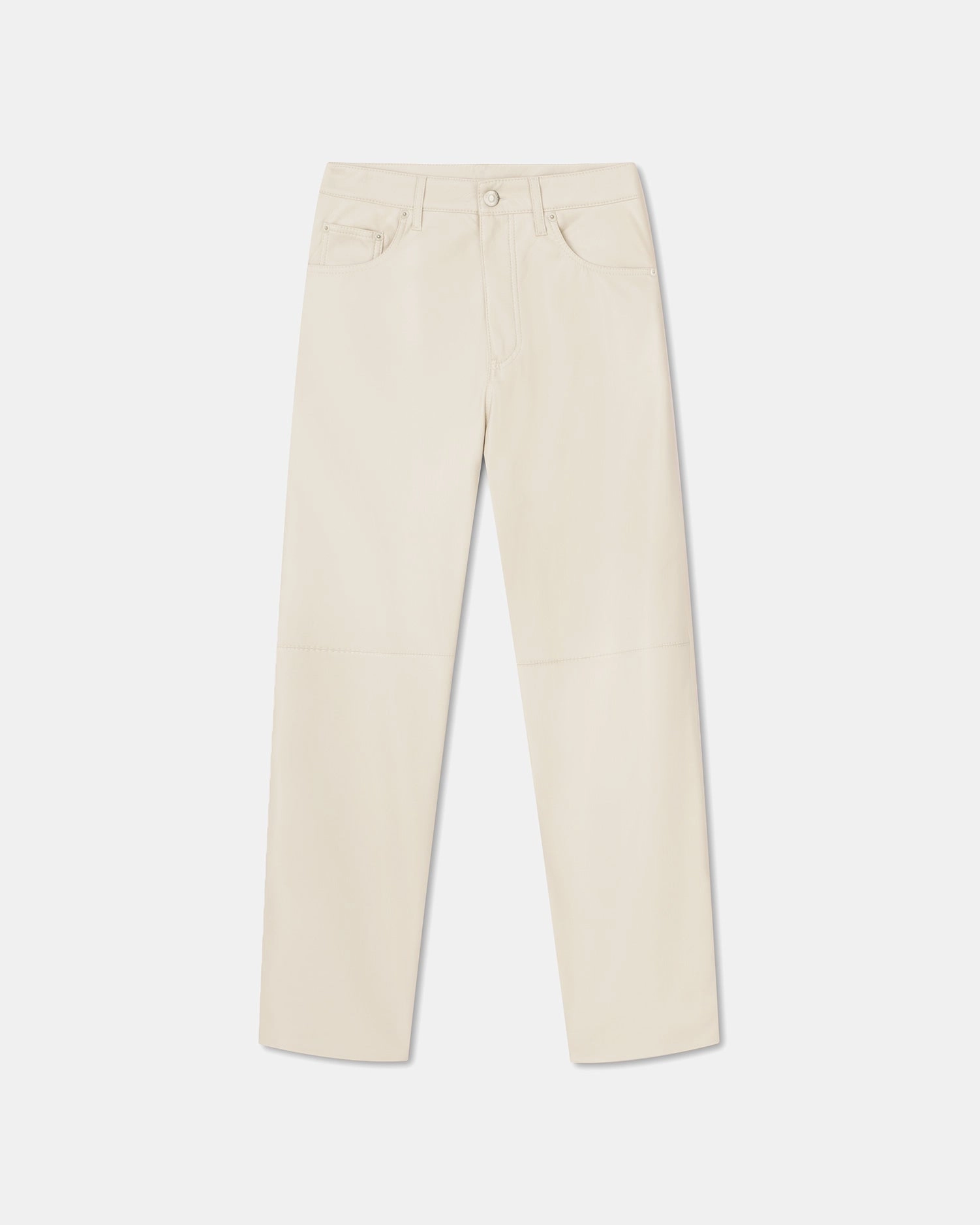 Vinni - Okobor? Alt-Leather Pants - Creme Anti Snag Threading Quick Layer