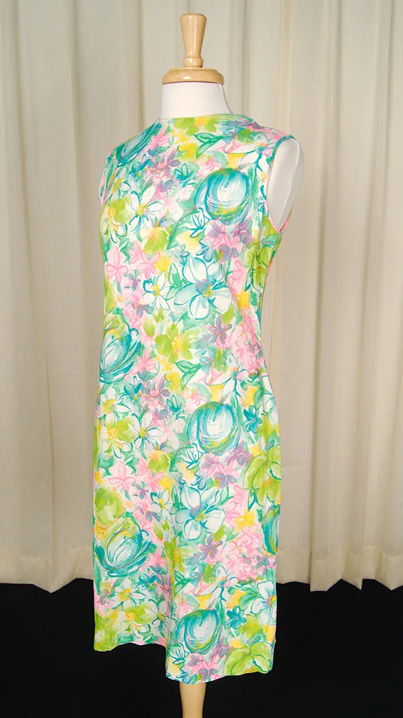 Vintage 1950s Impressionist Shift Dress