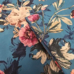 Vintage blossom - floral printed faille sold by 1/2mtr