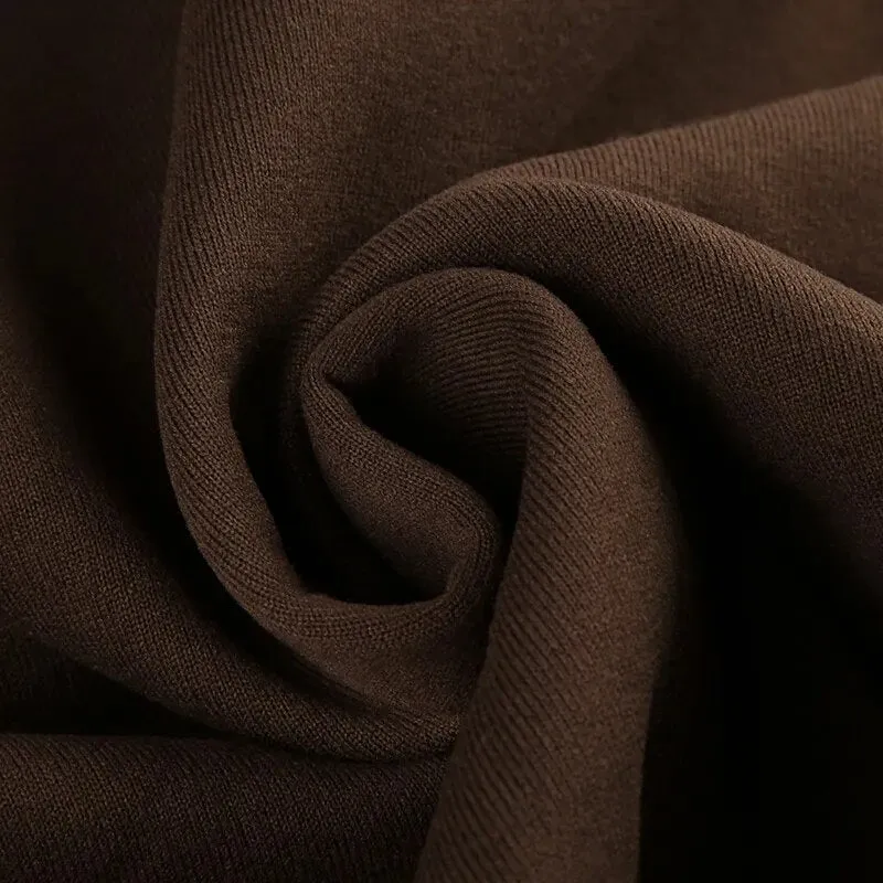 Vintage Brown Hoodies Zip-Up Coat