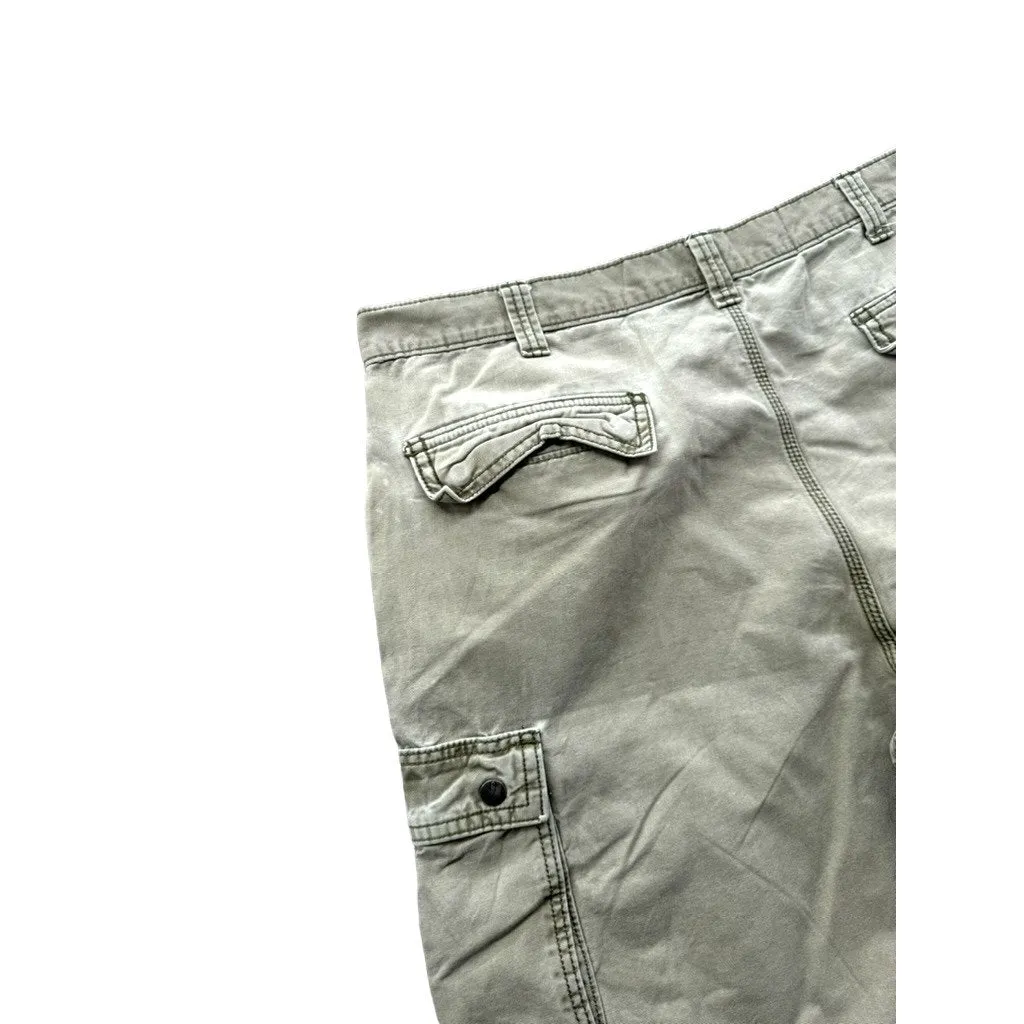 Vintage Carhartt Distressed Relaxed Fit Light Olive Cargo Shorts 40W