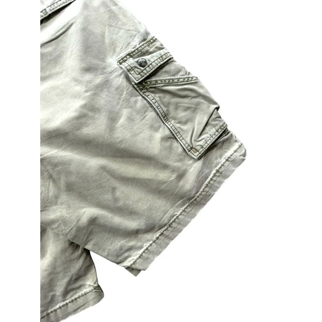 Vintage Carhartt Distressed Relaxed Fit Light Olive Cargo Shorts 40W