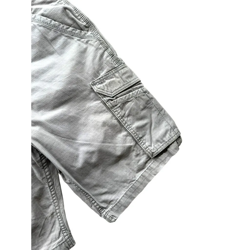 Vintage Carhartt Force Distressed Relaxed Fit Grey Cargo Shorts 33W