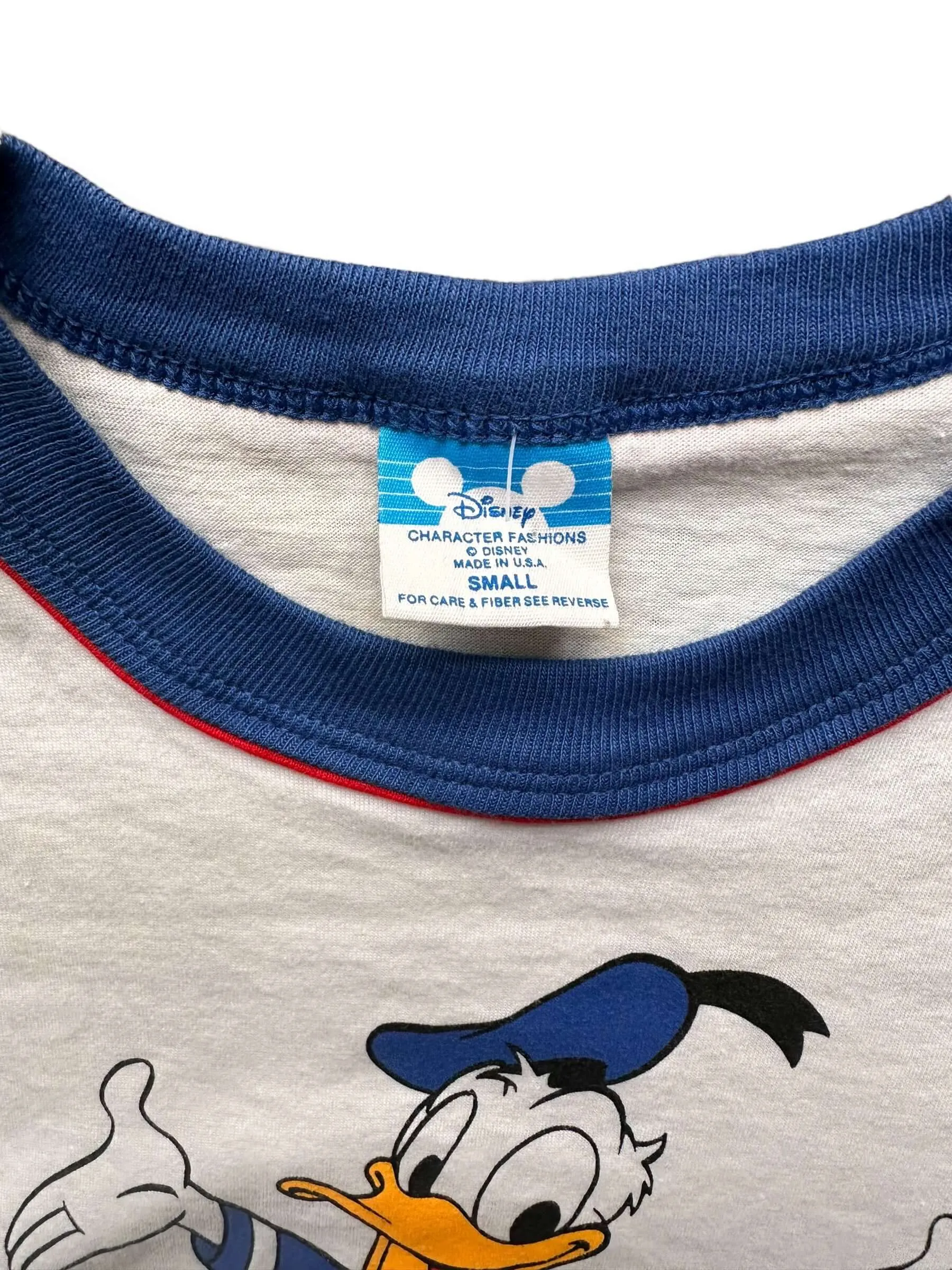 Vintage Donald Duck Disneyland Ringer Tee SZ S
