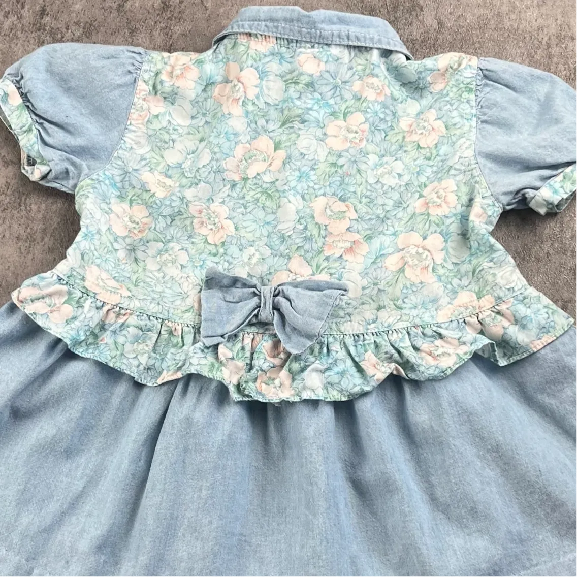 Vintage Guess Floral Denim Dress 24 Months
