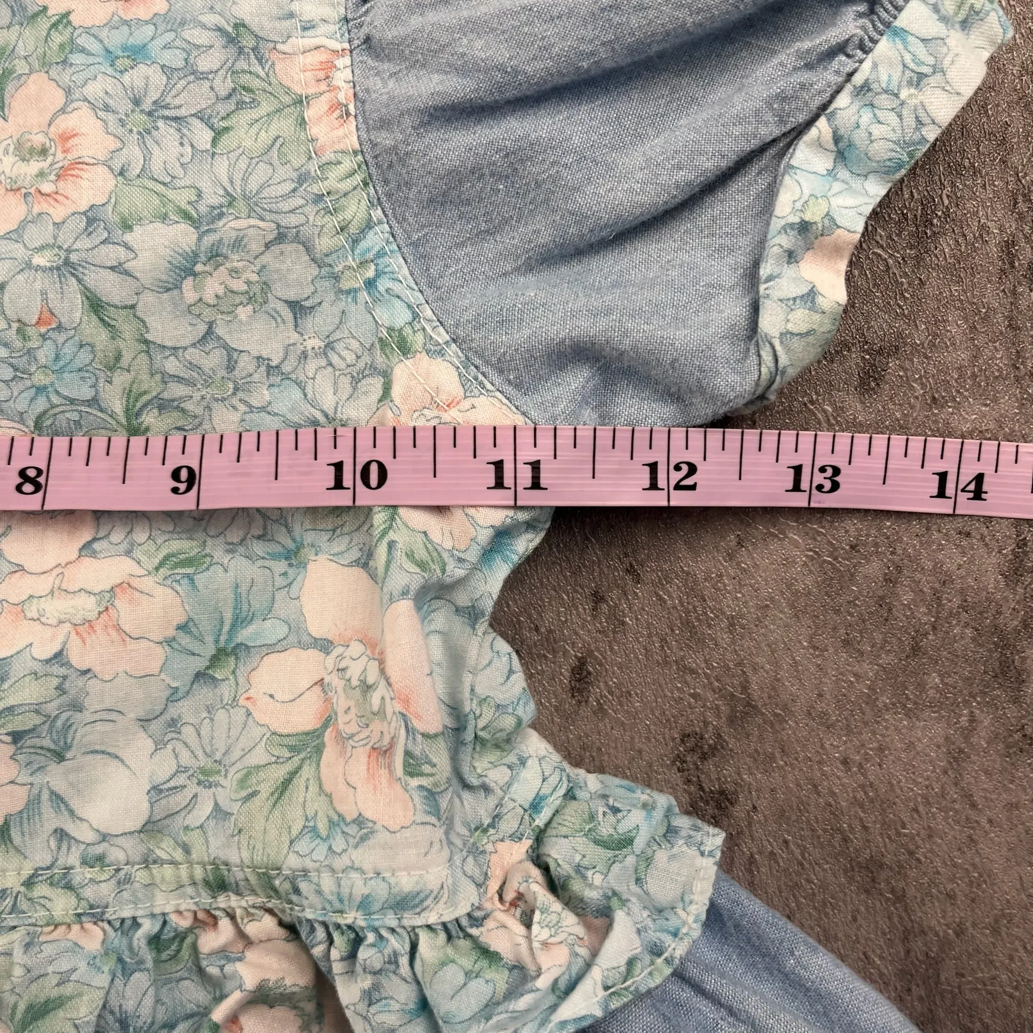 Vintage Guess Floral Denim Dress 24 Months