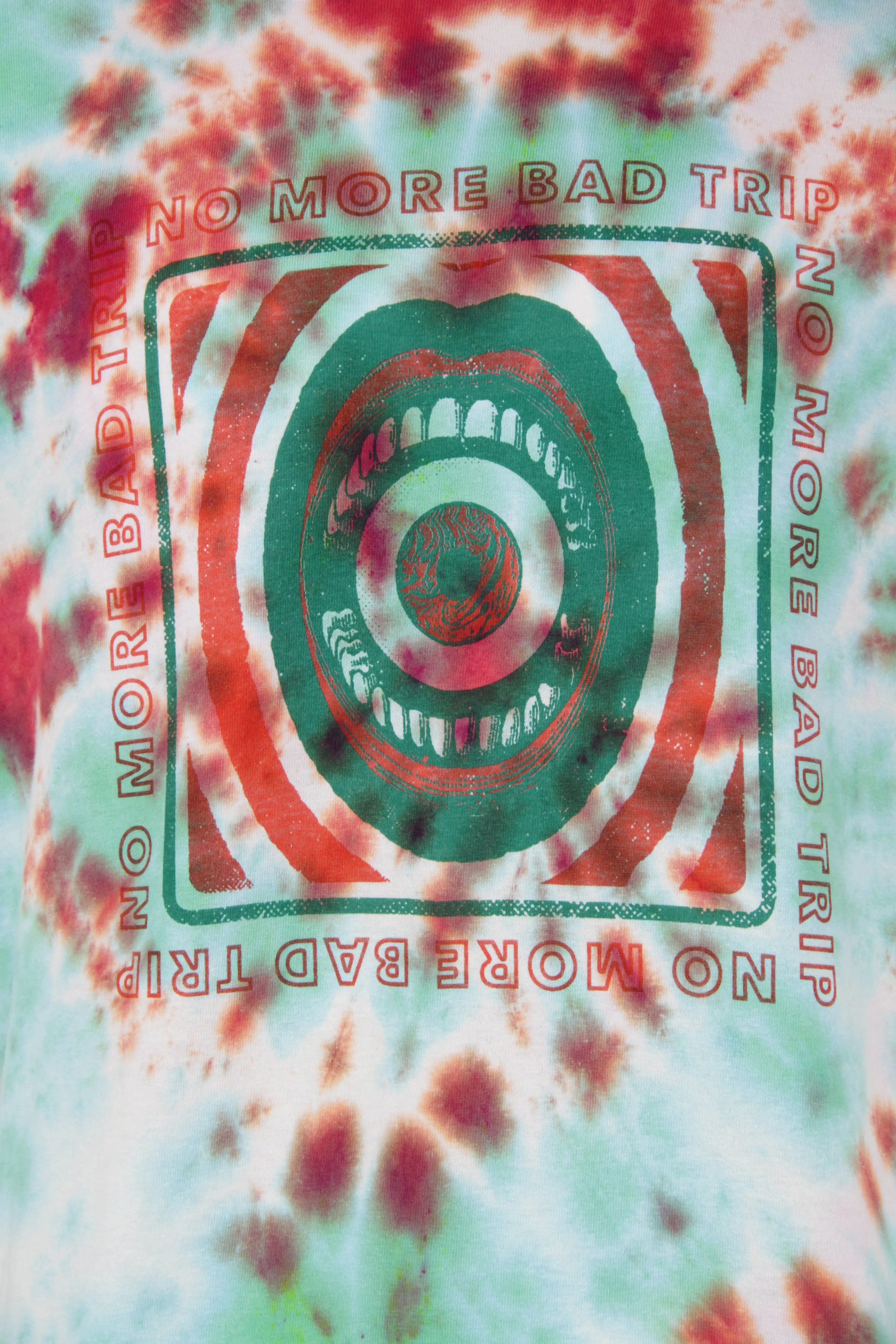 Vintage 'No more bad trips' Graphic Tie-dye T-shirt  - XL