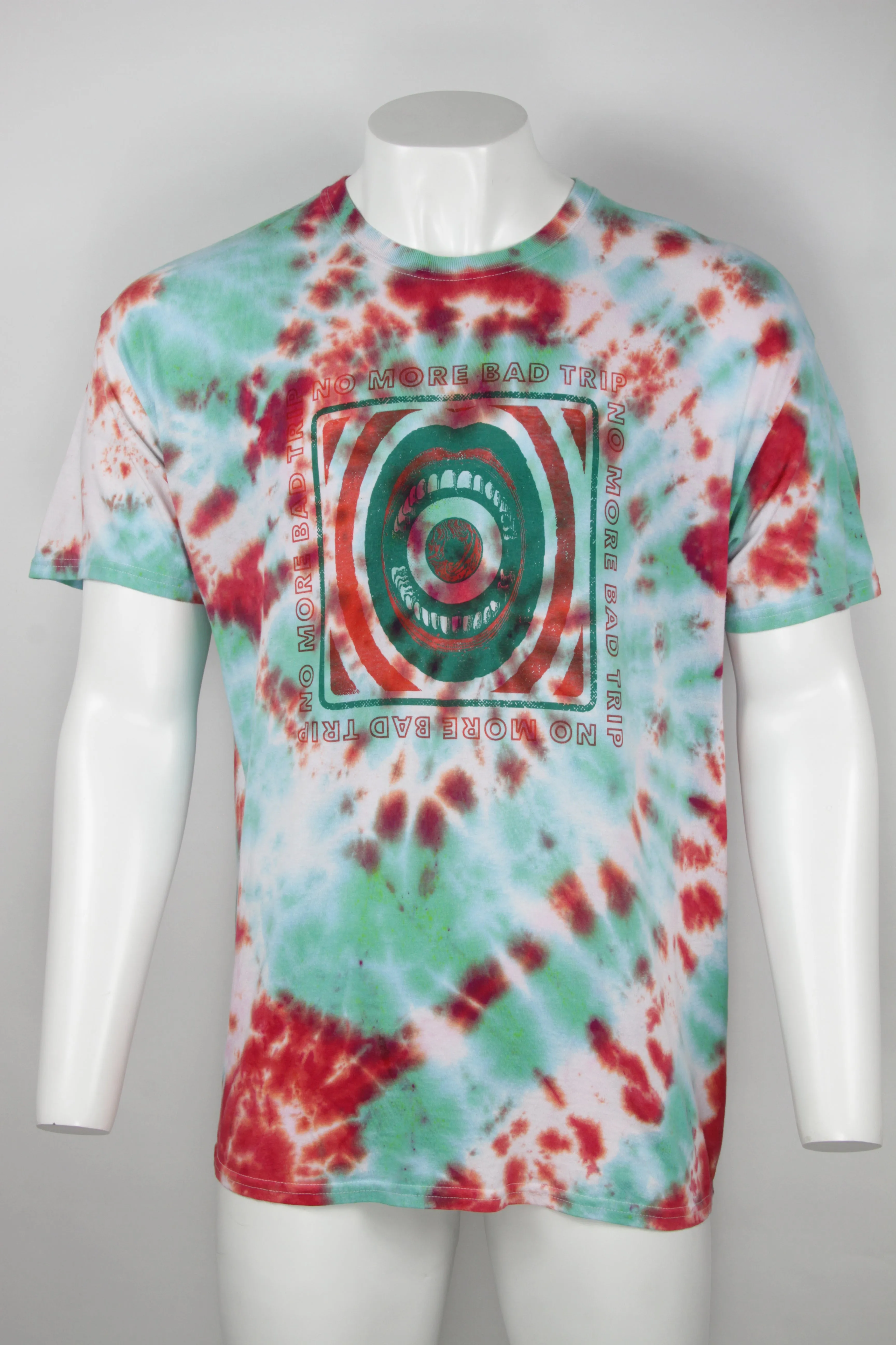 Vintage 'No more bad trips' Graphic Tie-dye T-shirt  - XL