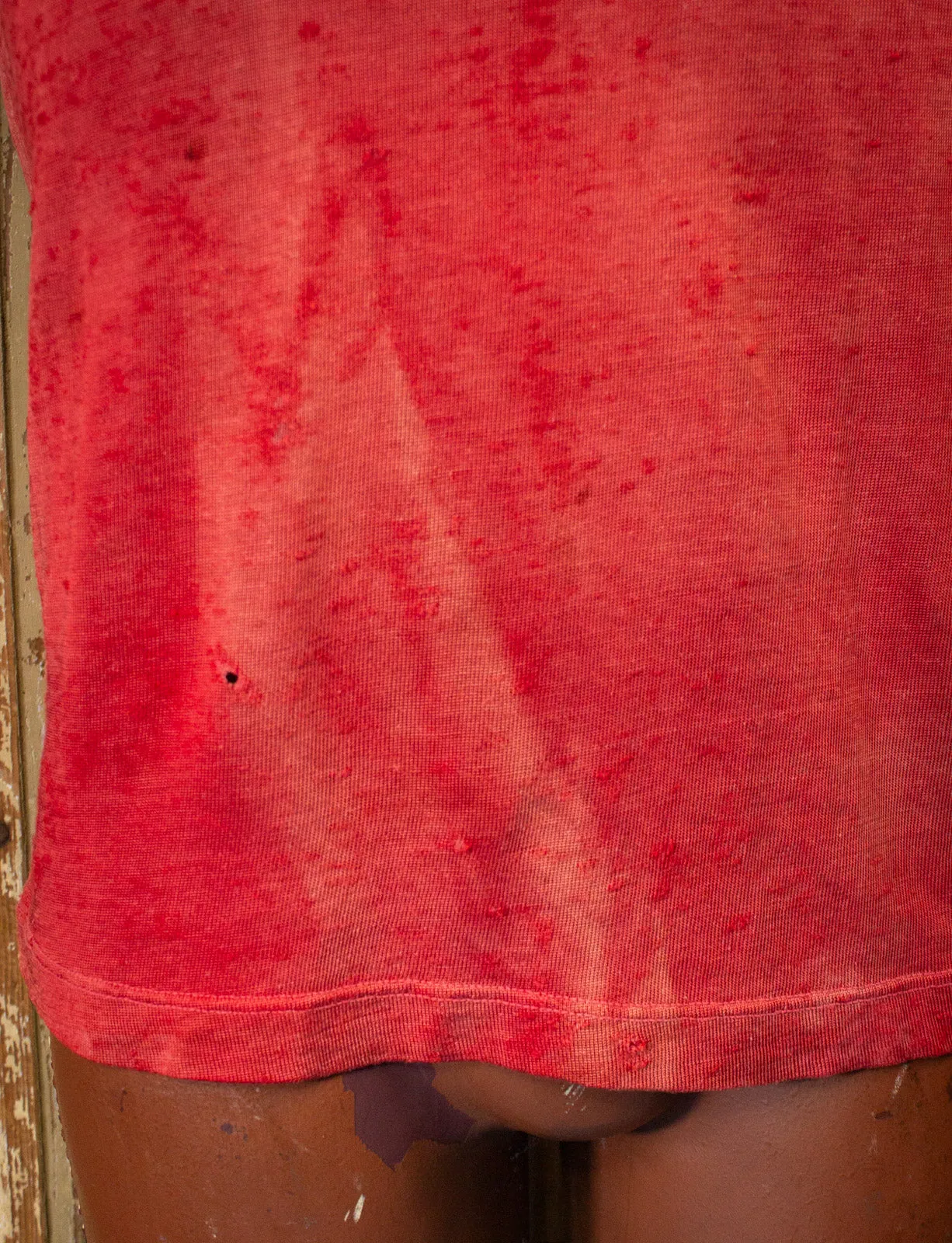 Vintage Vinny's Cafe Graphic Ringer T Shirt 50s Red Medium