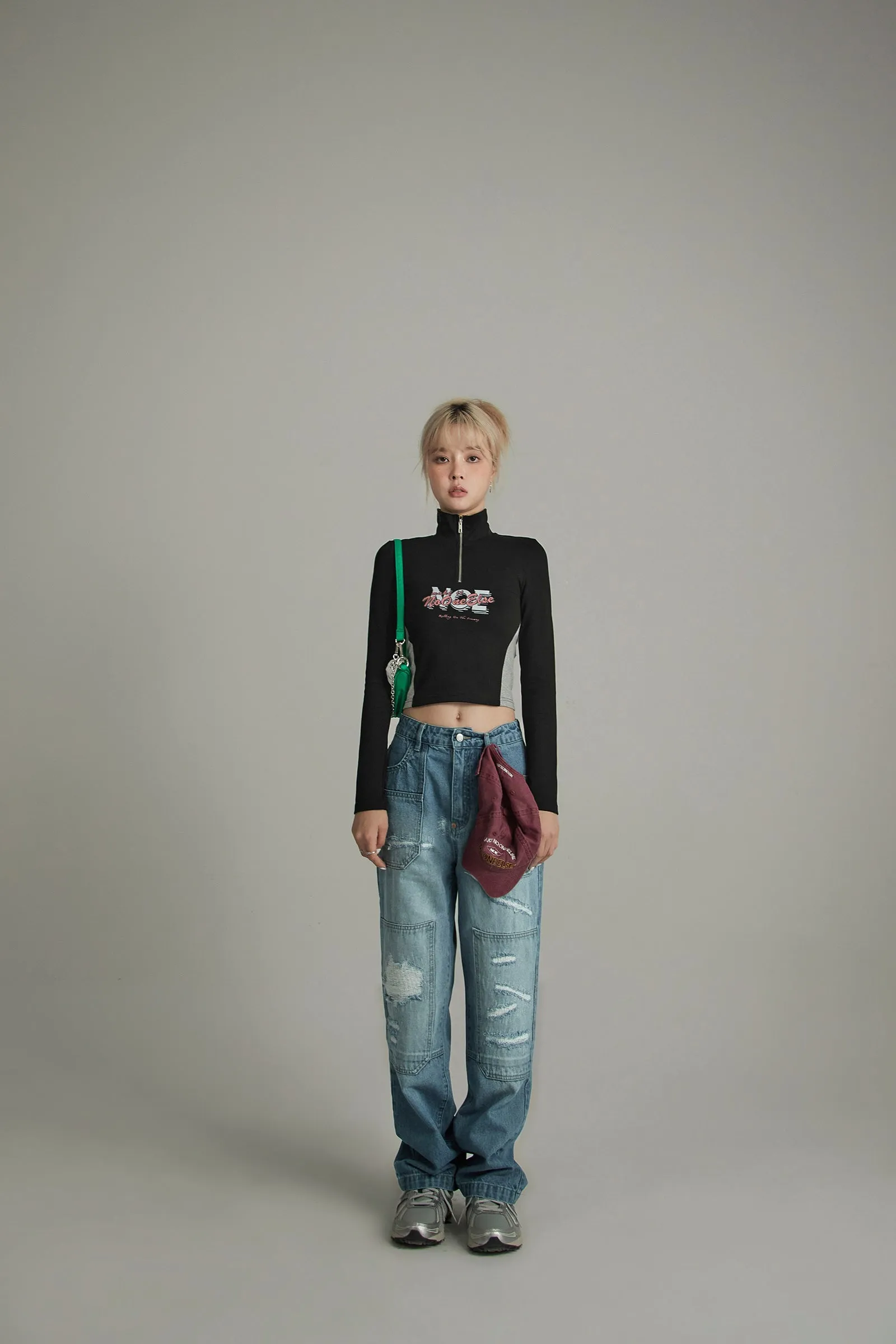 Vintage Washed Wide Jeans