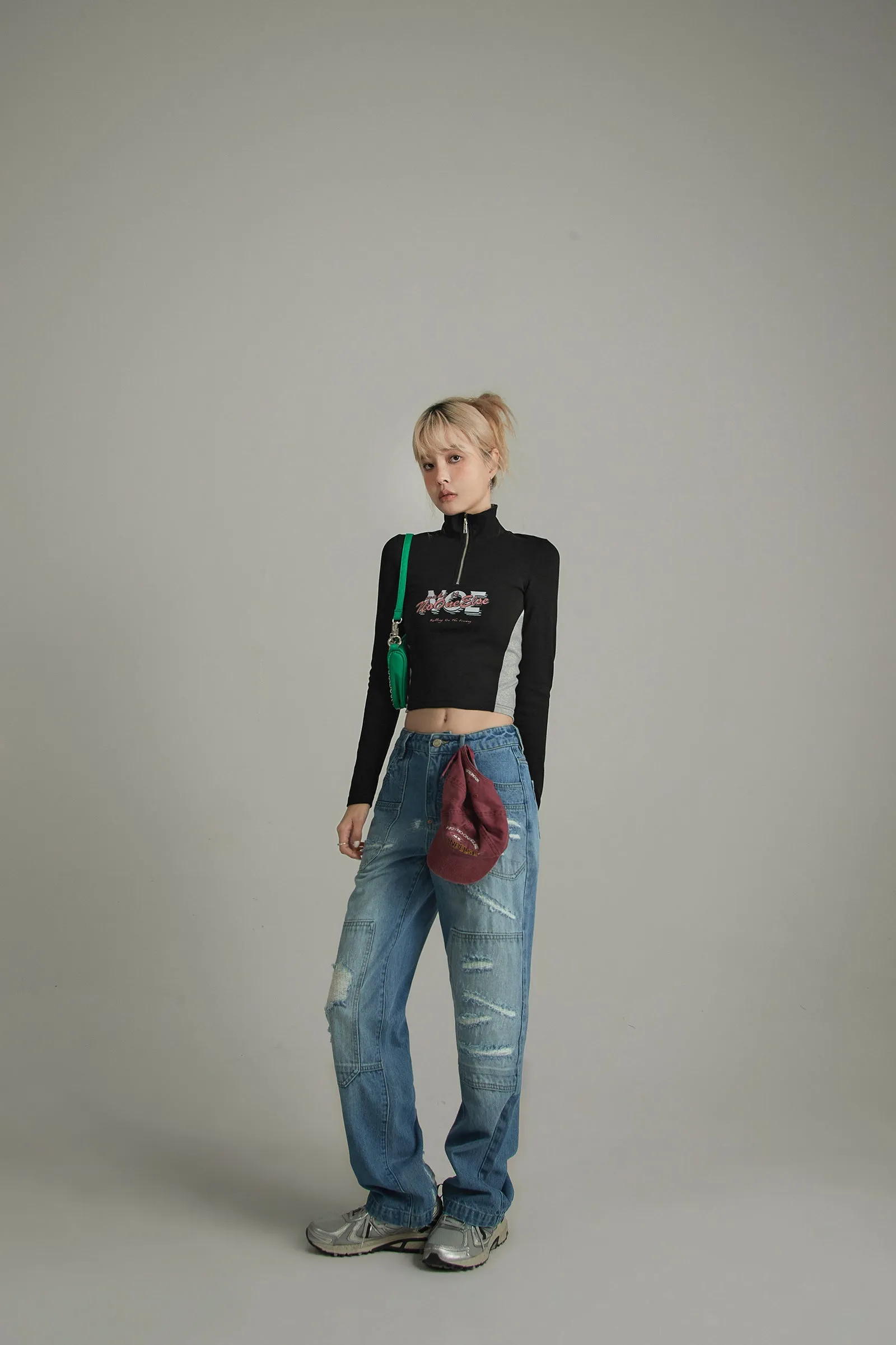 Vintage Washed Wide Jeans
