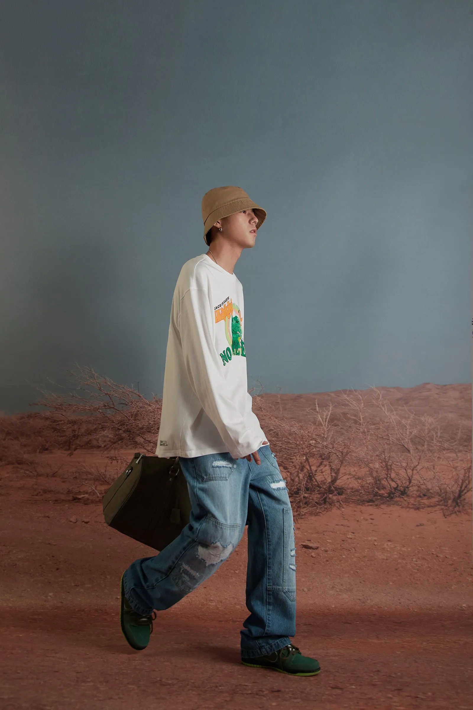 Vintage Washed Wide Jeans