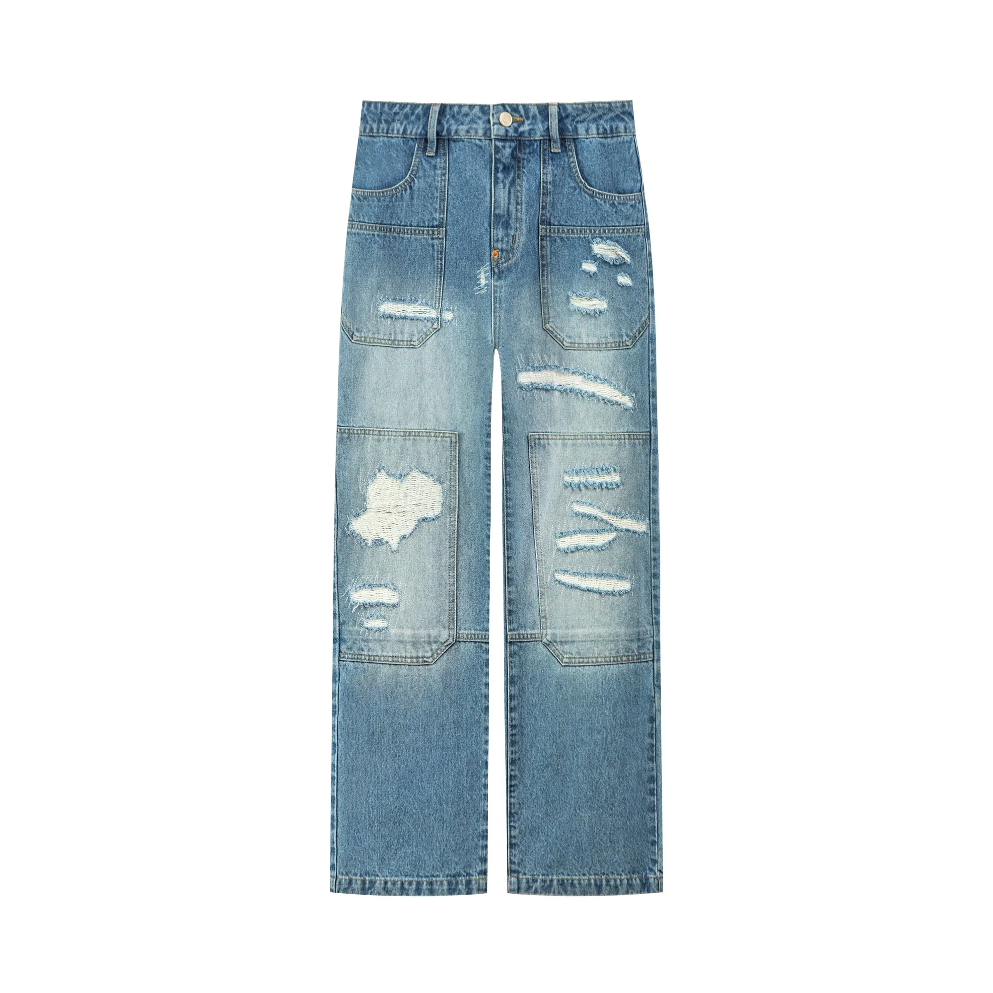 Vintage Washed Wide Jeans