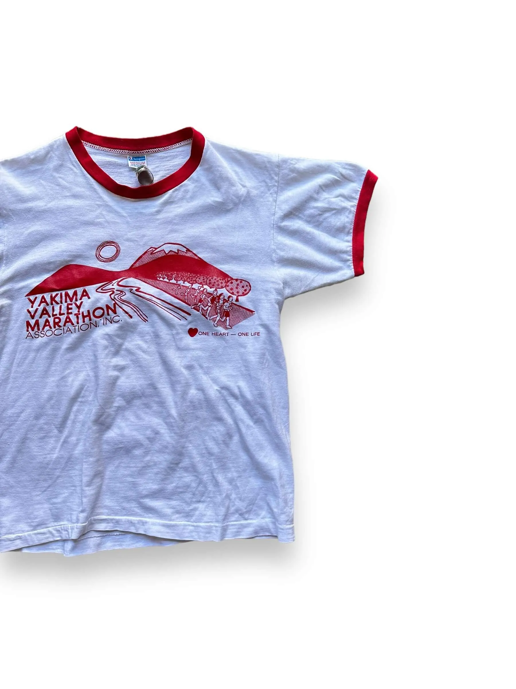 Vintage Yakima Valley Half Marathon Champion Blue Bar Tee SZ M | Vintage Champion Ringer Tee Seattle | Barn Owl Vintage