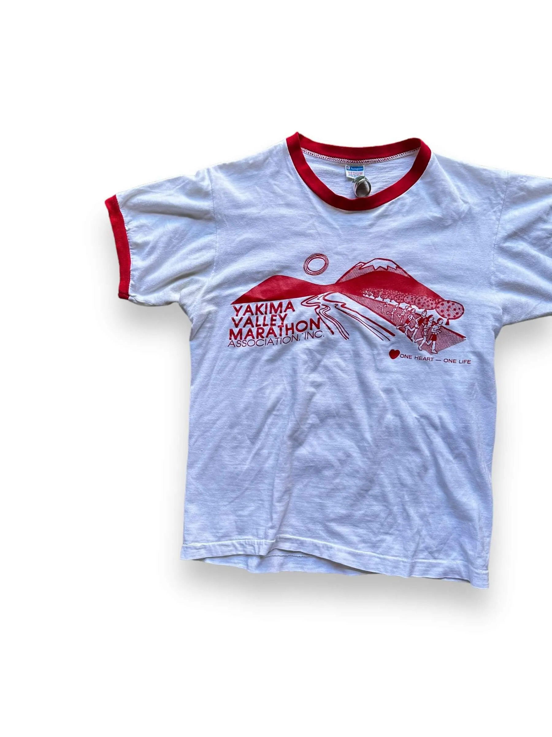 Vintage Yakima Valley Half Marathon Champion Blue Bar Tee SZ M | Vintage Champion Ringer Tee Seattle | Barn Owl Vintage