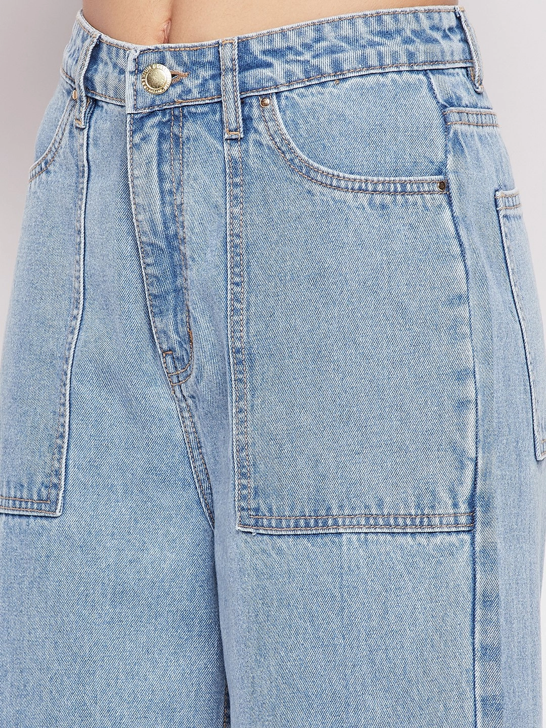 Sunny Vibes Vibrant Relaxed Style Lifestyle Ready Madame Blue Slit Denim