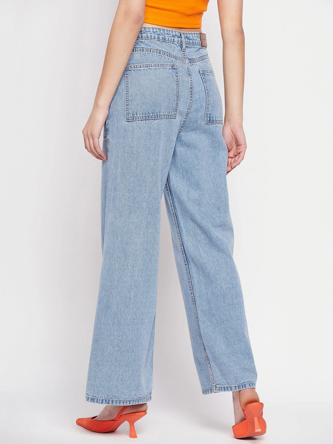 Madame Blue Slit Denim Smart Design Basic Comfort