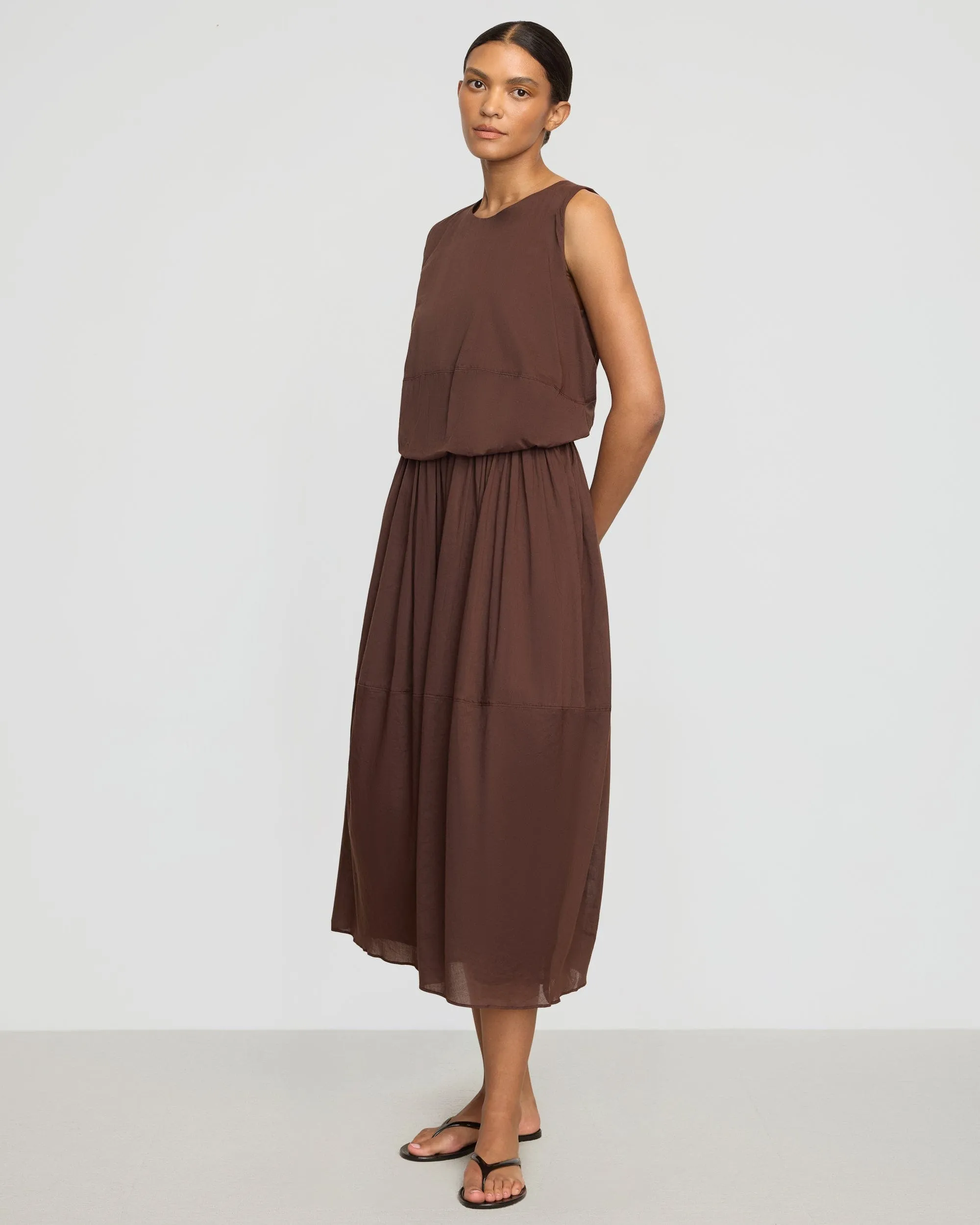 Volta Tiered Organic Cotton Dress Office Tone