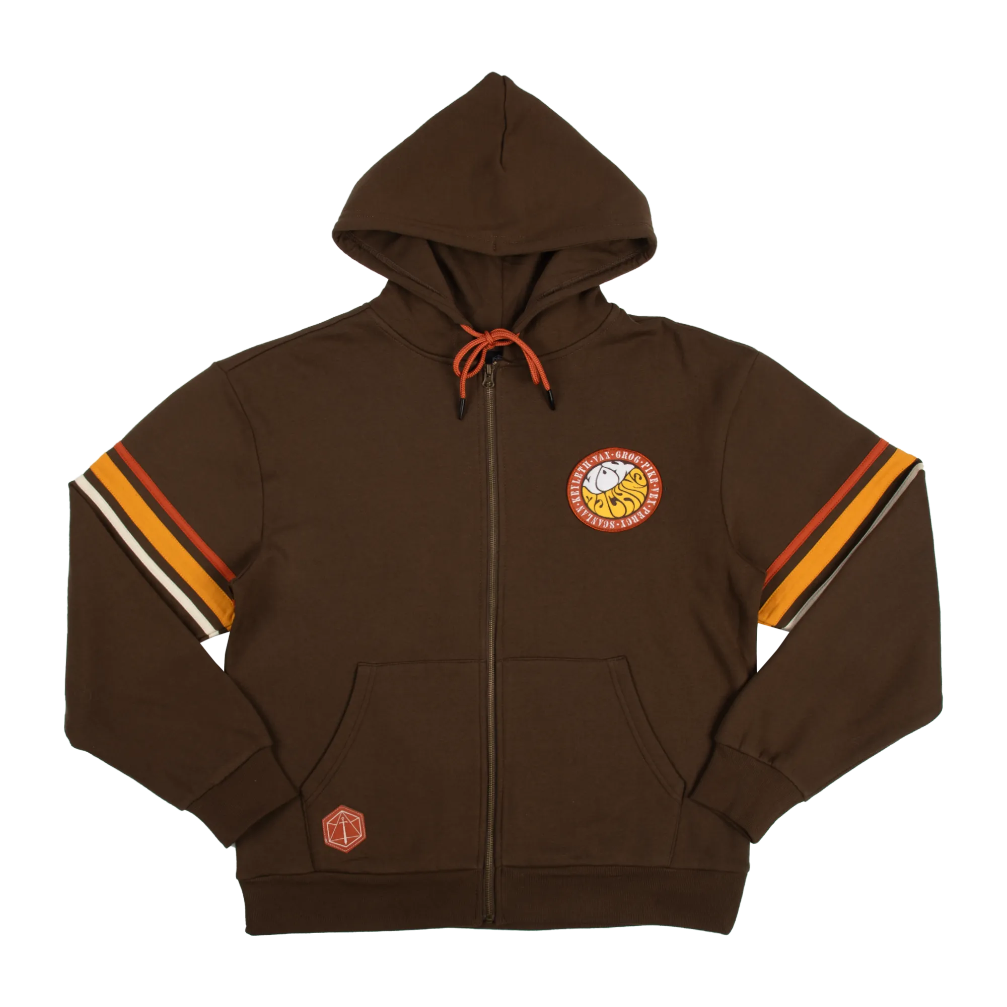 Vox Machina Retro Striped Zip-Up Hoodie