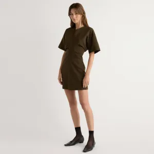 Fiore Ruched V-Neck Mini Dress Playful Cut Stretchable