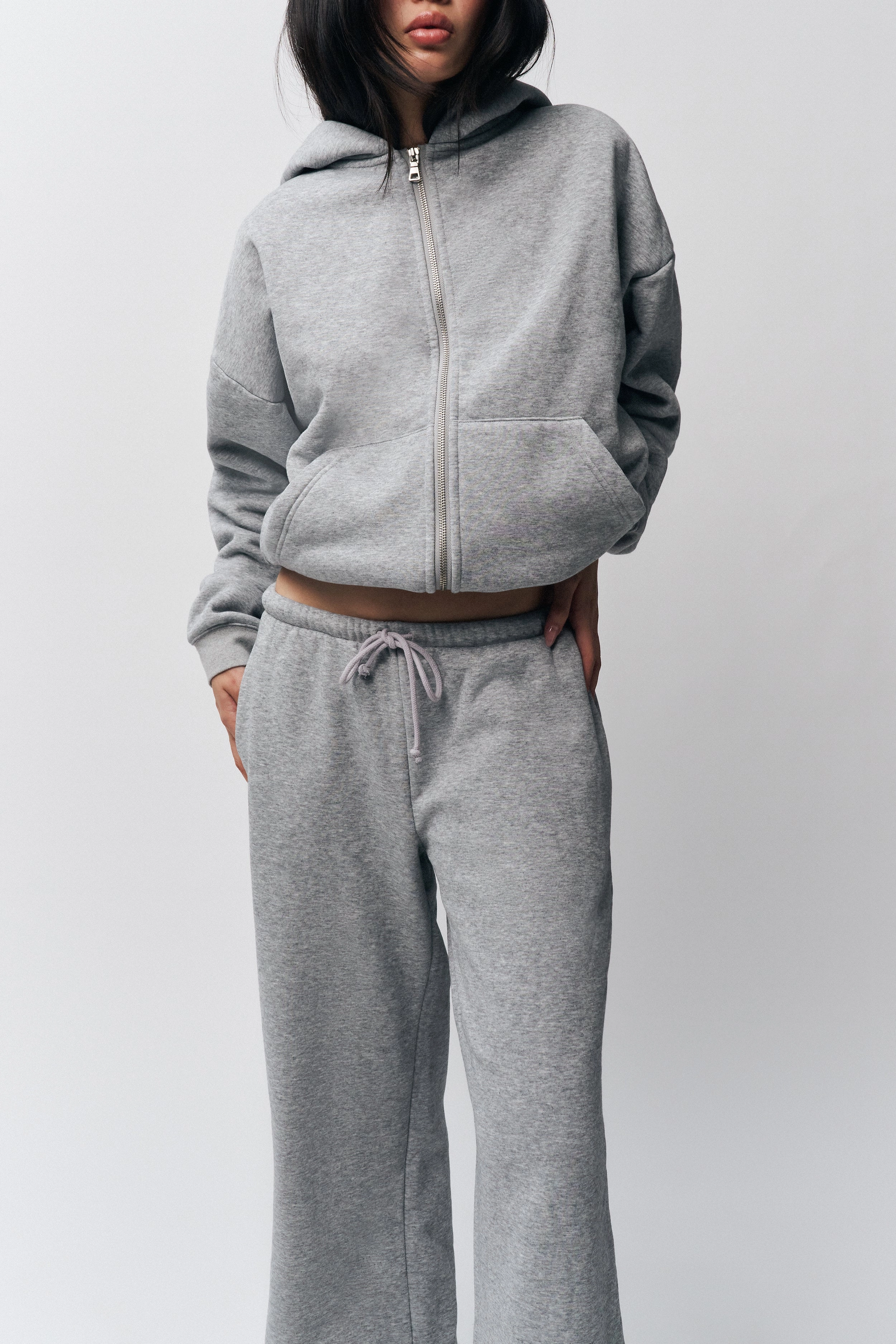 Zip Up Hoodie Shrink Resistant Process Heat Retention Technology