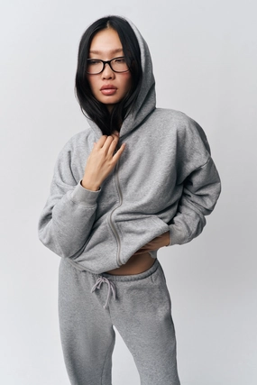 Eco Friendly Dye Zip Up Hoodie