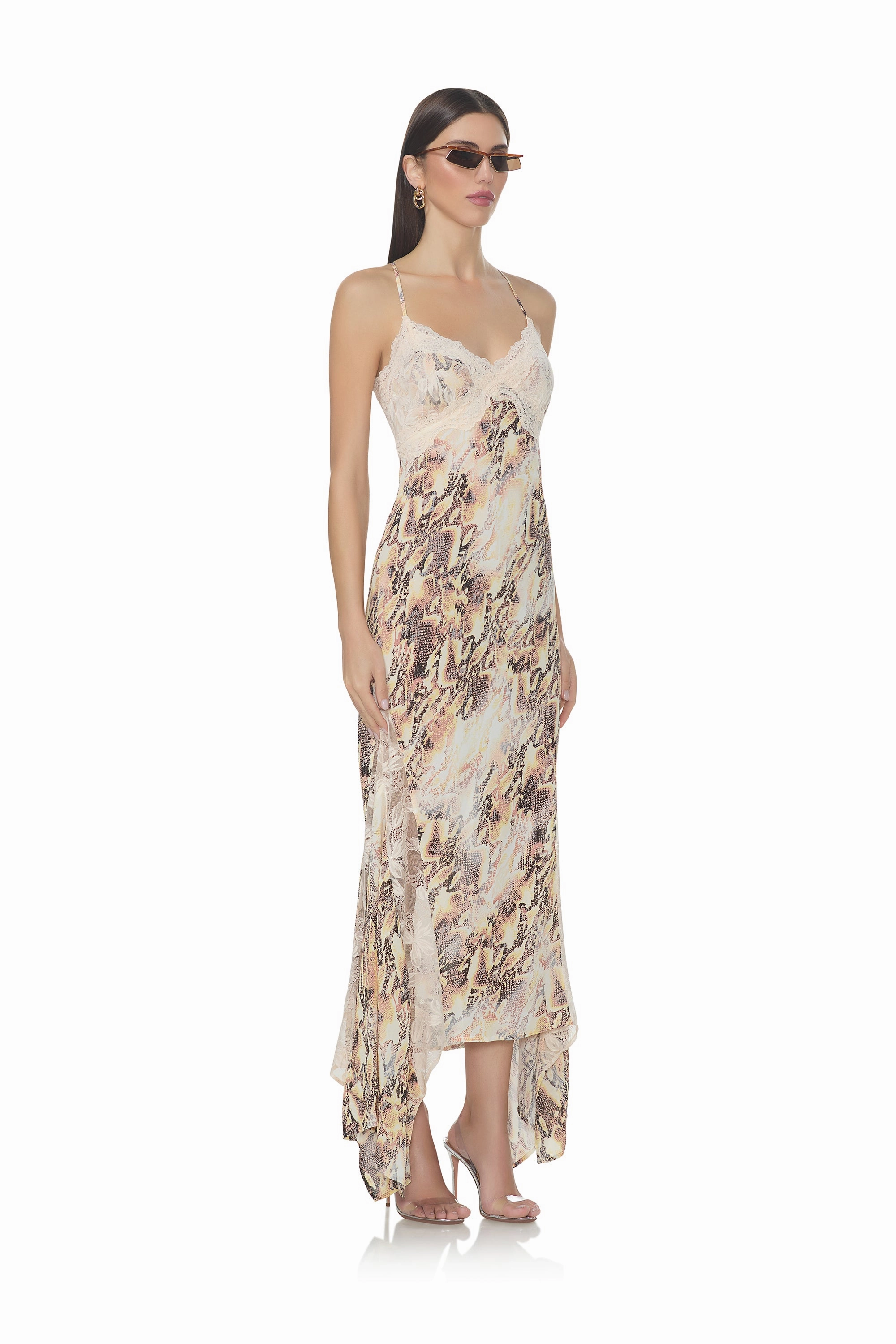 relaxed shape Vince Dress - Shine Snake