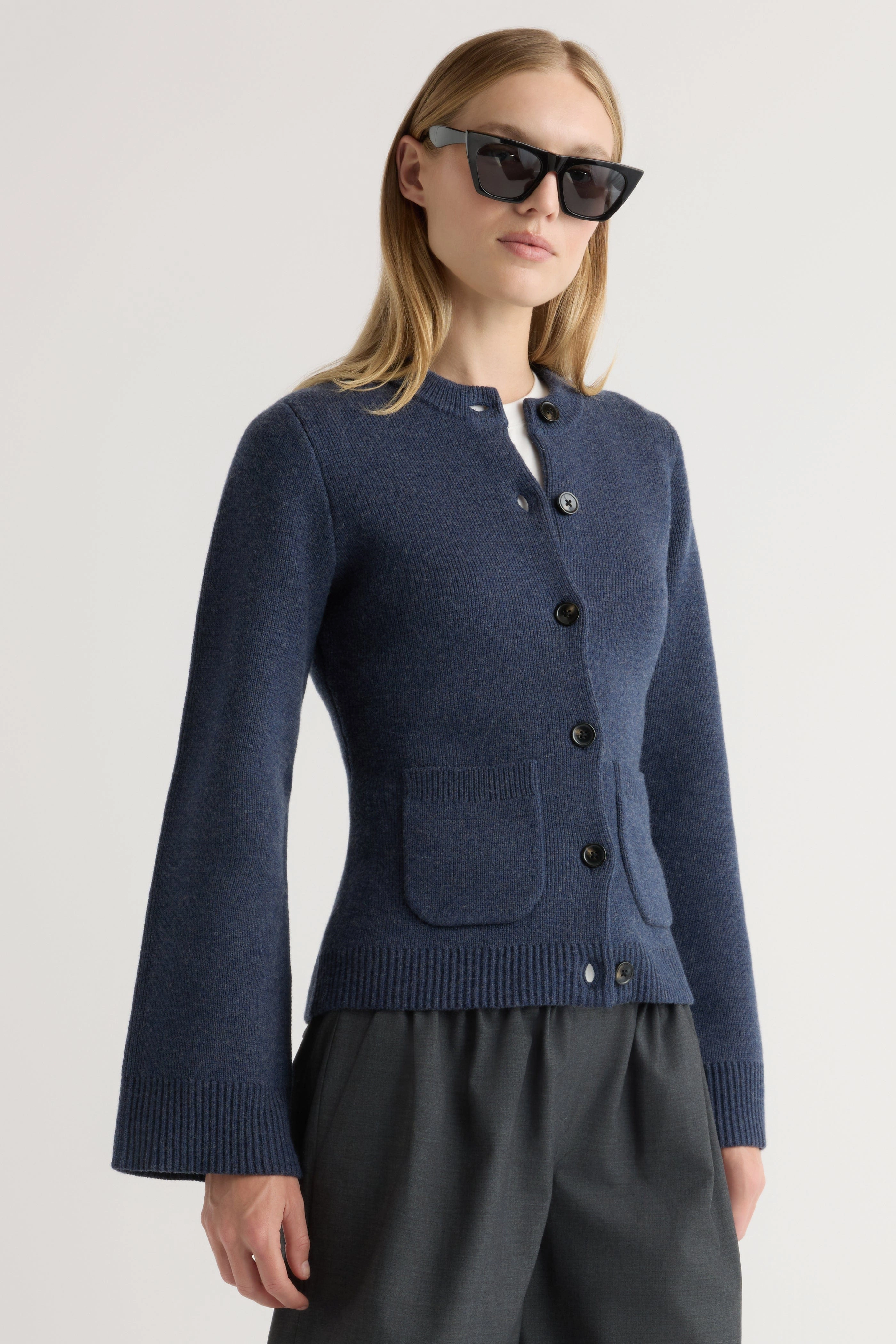 Casual Wear Fit Eames Organic Cotton-Wool Cardigan