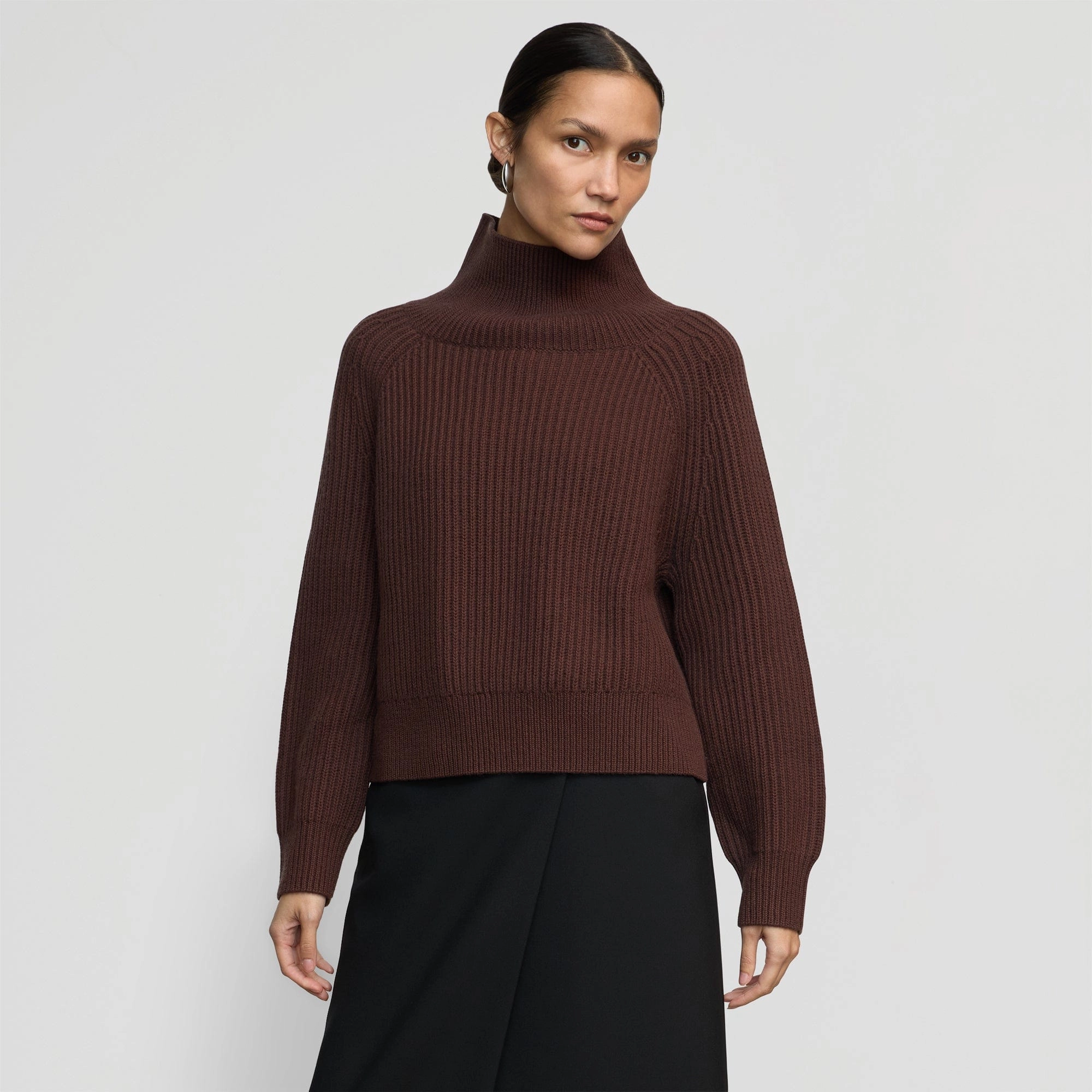Hadeel Organic Cotton-Wool Mock-Neck Sweater Winter Style Must-Have
