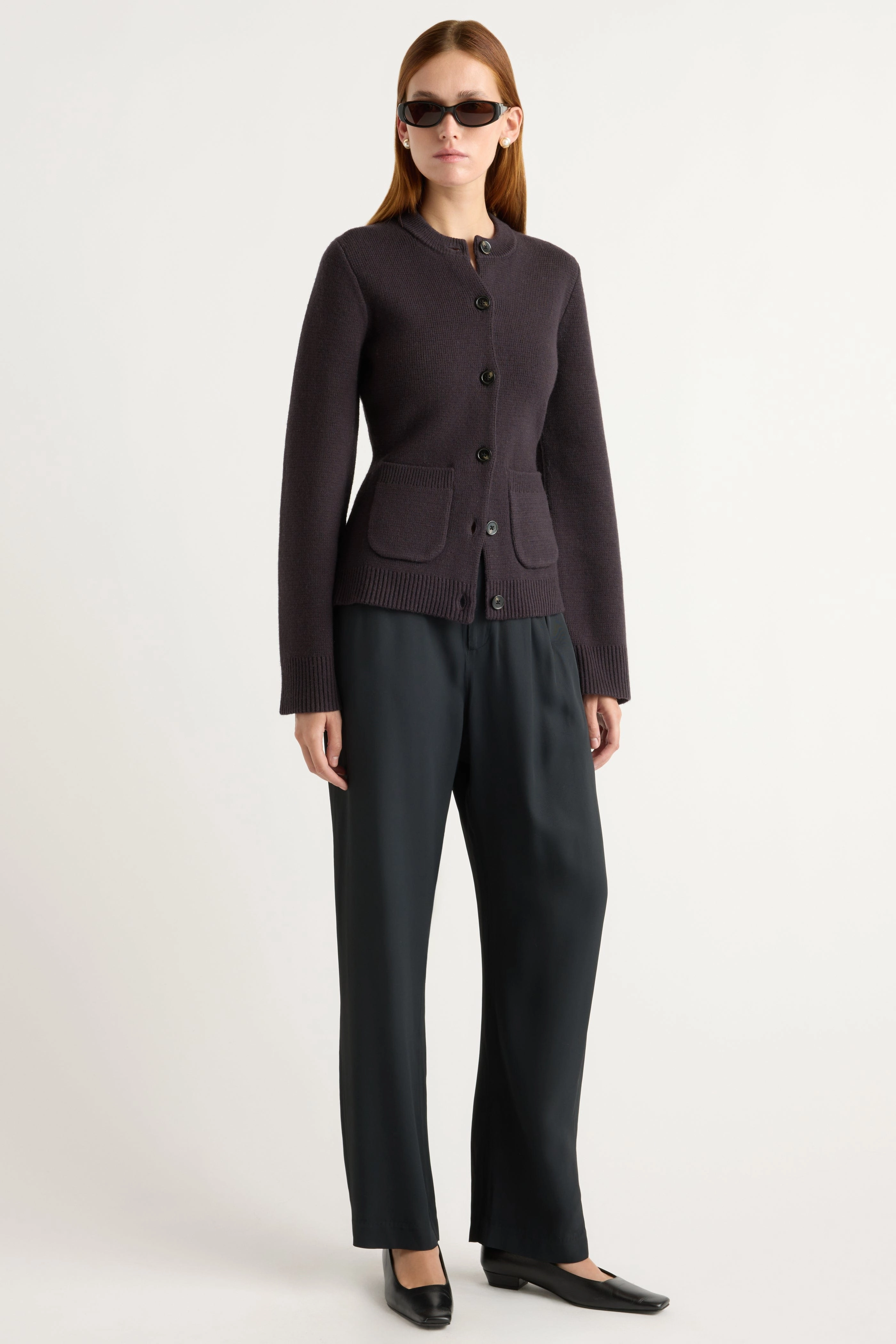 Fashionable Layer Eames Organic Cotton-Wool Cardigan